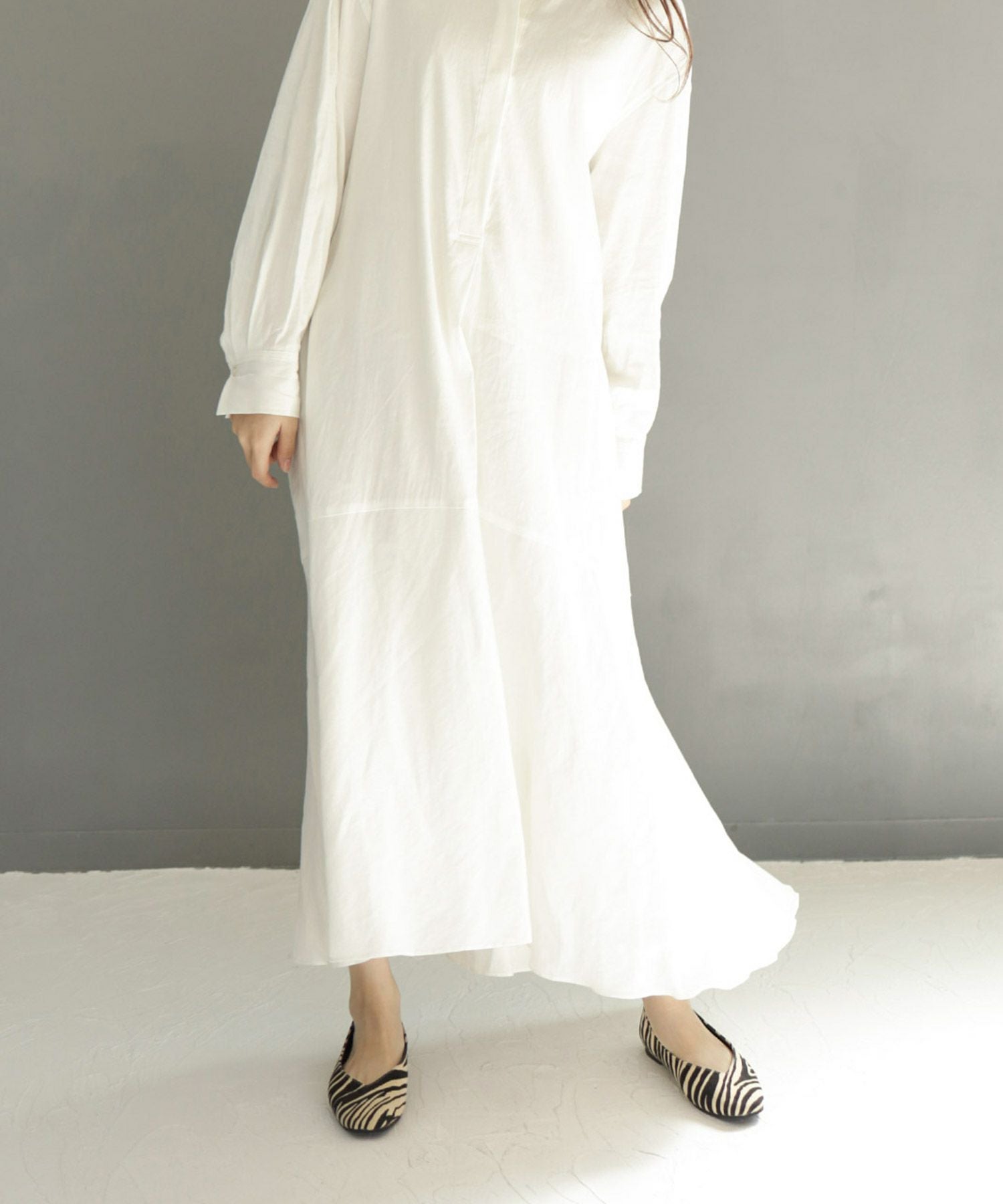 スクエアトゥフラットシューズVカットバブーシュパンプス