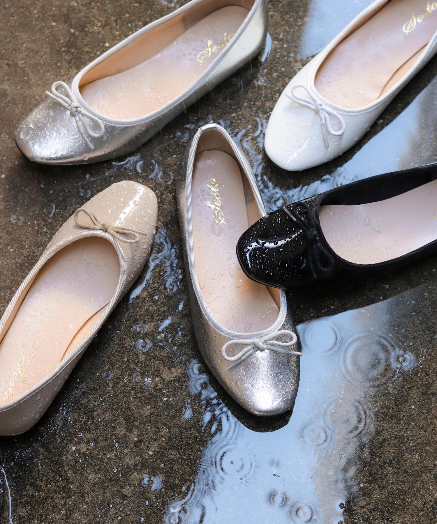 生活防水！晴雨兼用バレエシューズ/レインシューズ/レインパンプス 一部4月中旬・5月中旬入荷予定