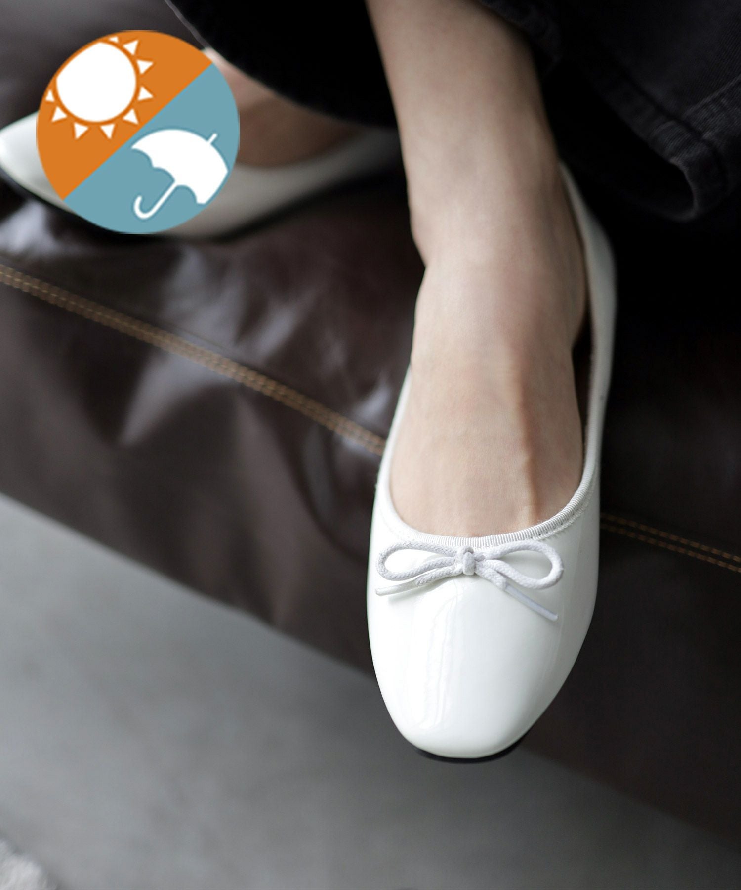 生活防水!晴雨兼用バレエシューズ/レインシューズ/レインパンプス 一部4月中旬・5月中旬入荷予定