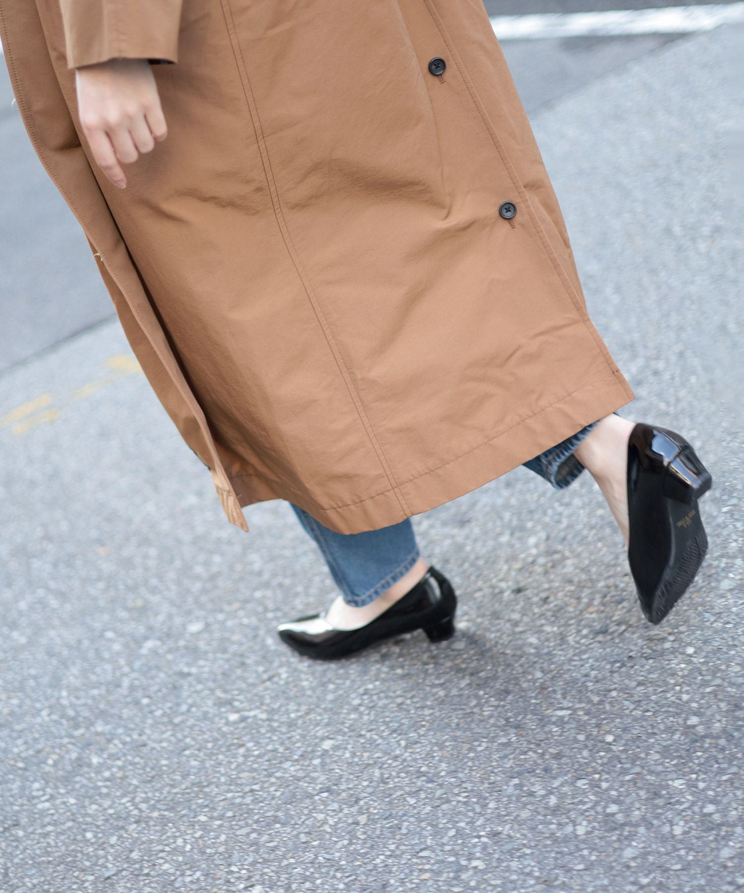 生活防水！晴雨兼用Vカットローヒールポインテッドトゥパンプス/レインシューズ/レインパンプス 一部3月下旬入荷予定