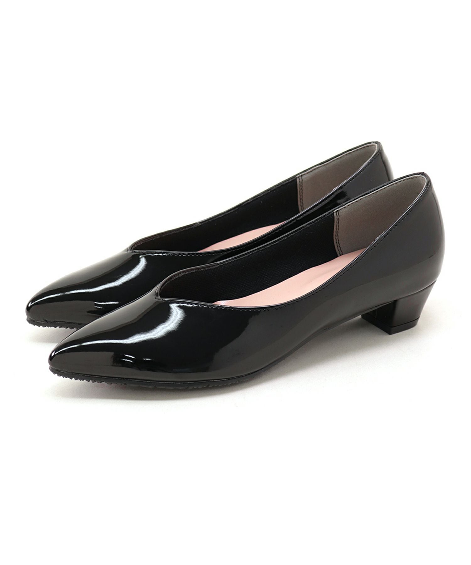 生活防水！晴雨兼用Vカットローヒールポインテッドトゥパンプス/レインシューズ/レインパンプス 一部3月下旬入荷予定