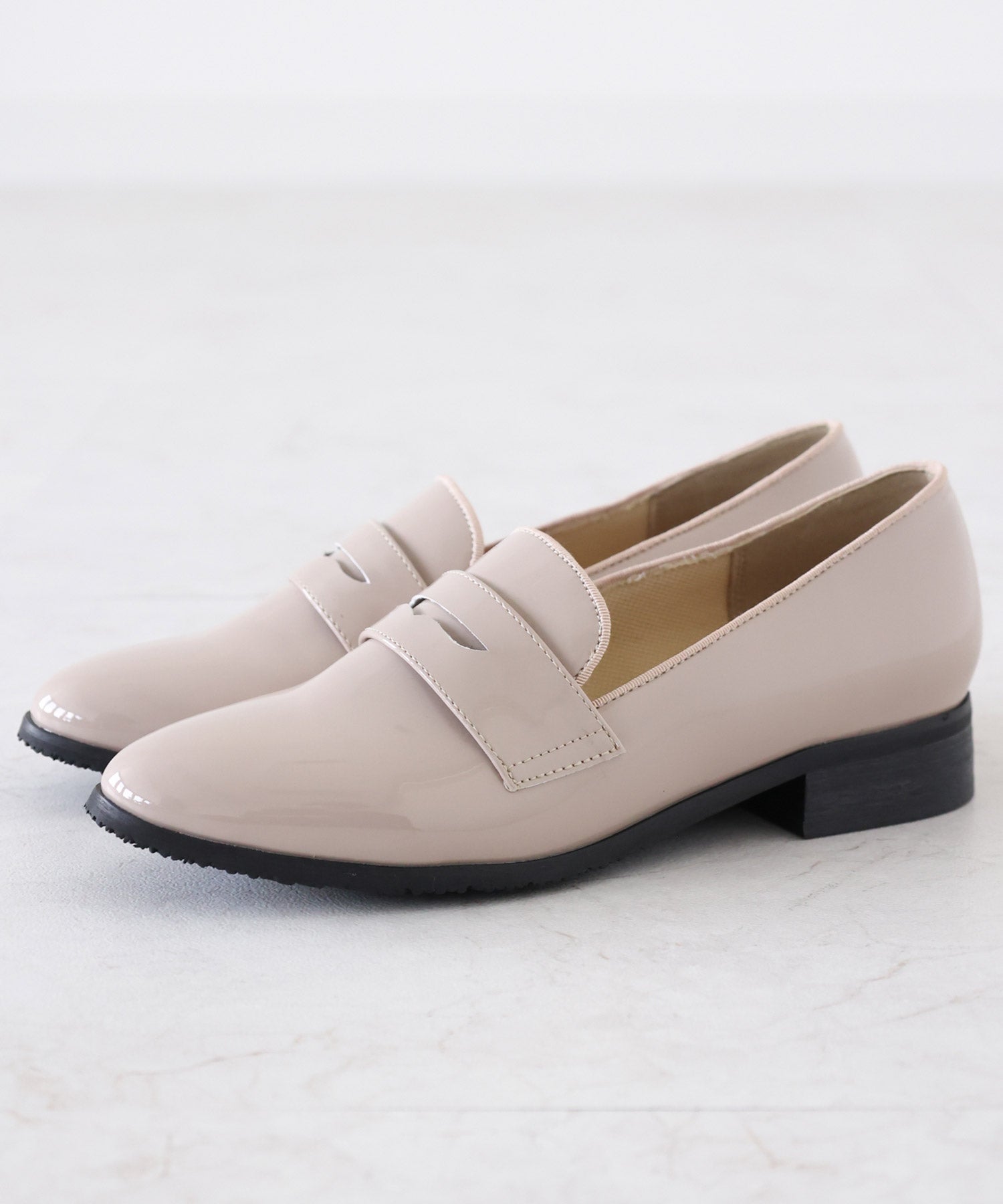 生活防水！晴雨兼用コインローファーパンプス/レインシューズ/レインパンプス