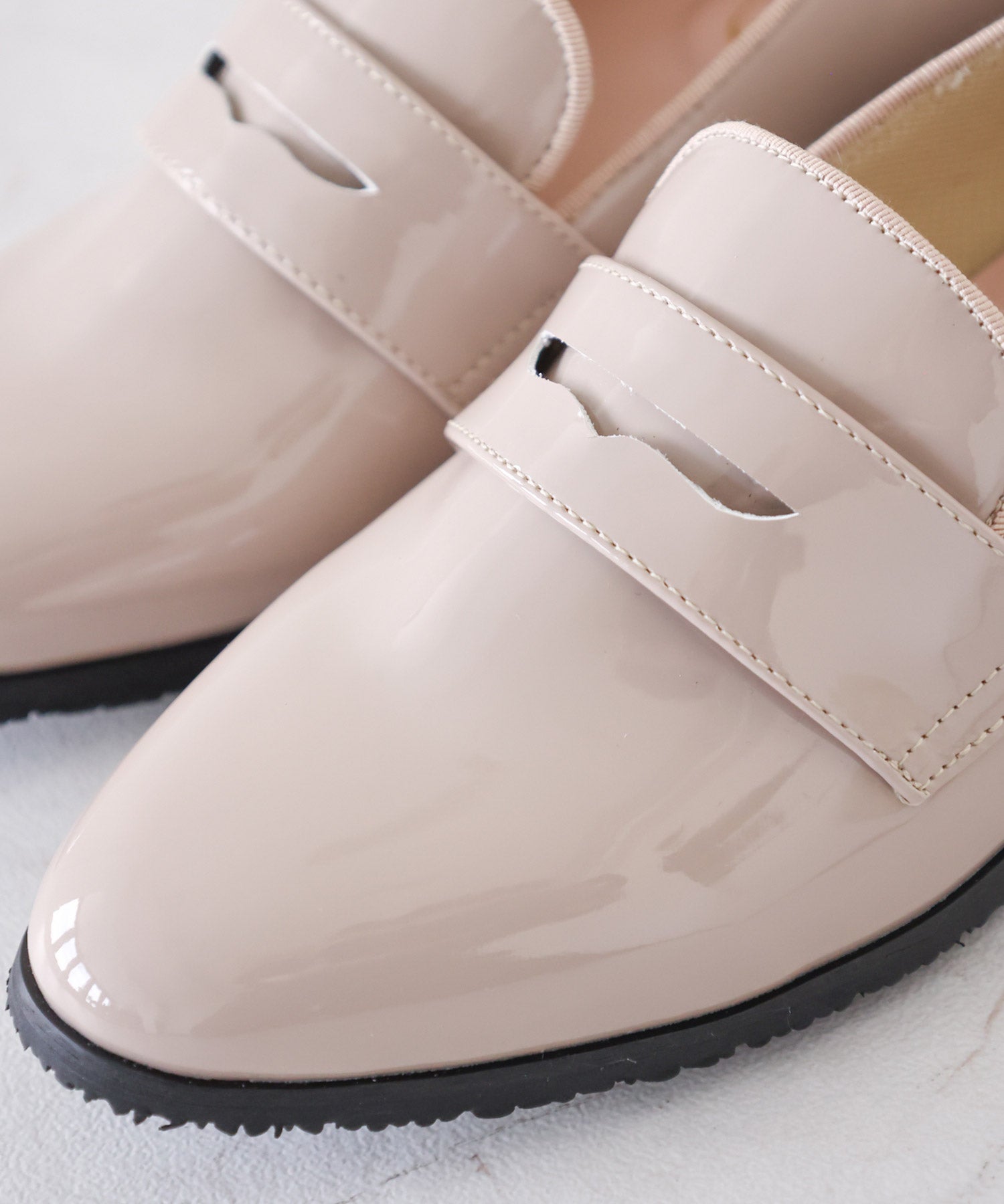 生活防水！晴雨兼用コインローファーパンプス/レインシューズ/レインパンプス