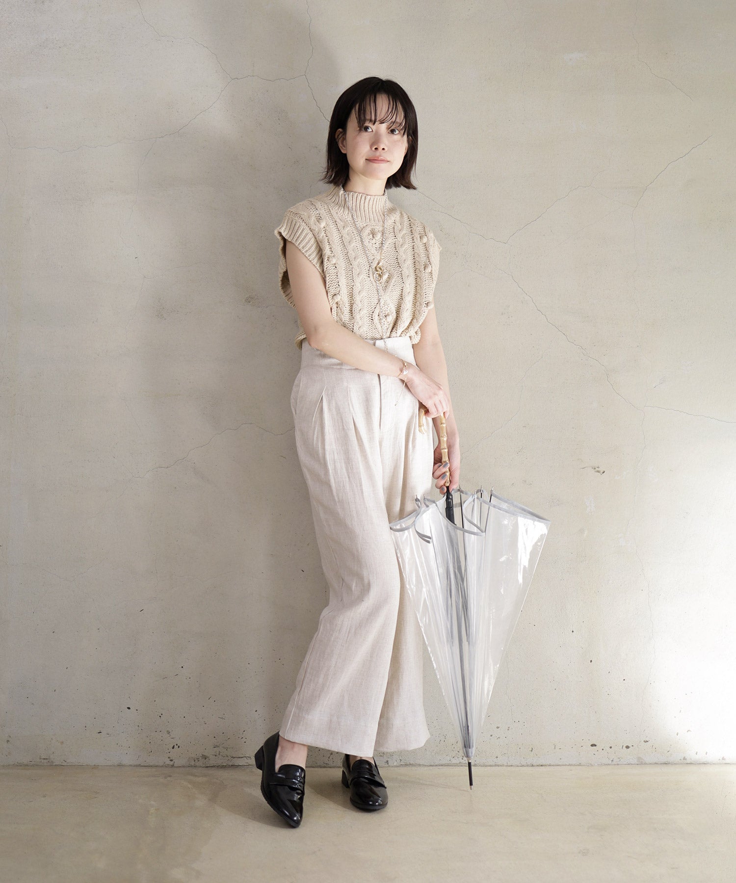 生活防水！晴雨兼用コインローファーパンプス/レインシューズ/レインパンプス