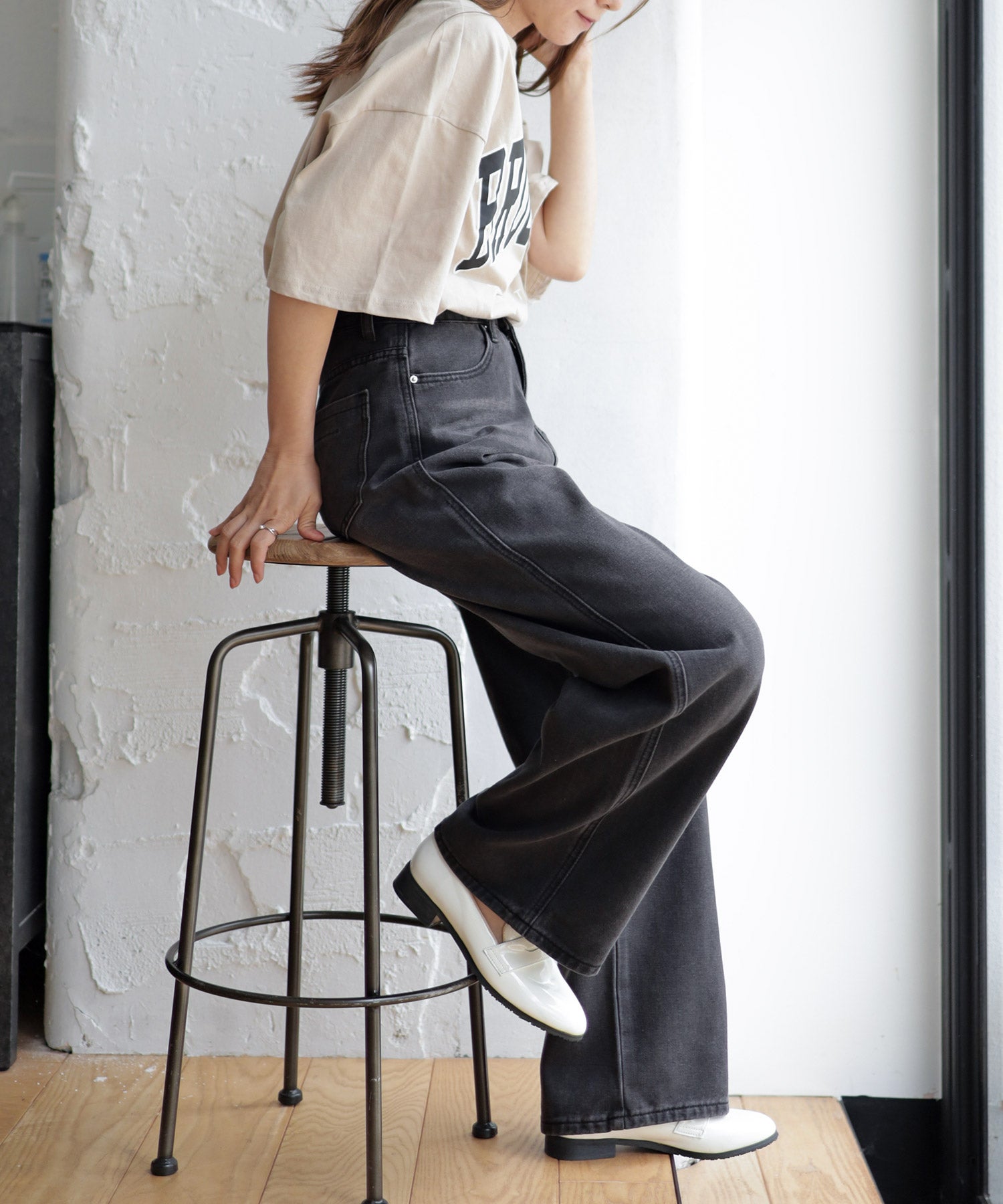 生活防水！晴雨兼用コインローファーパンプス/レインシューズ/レインパンプス