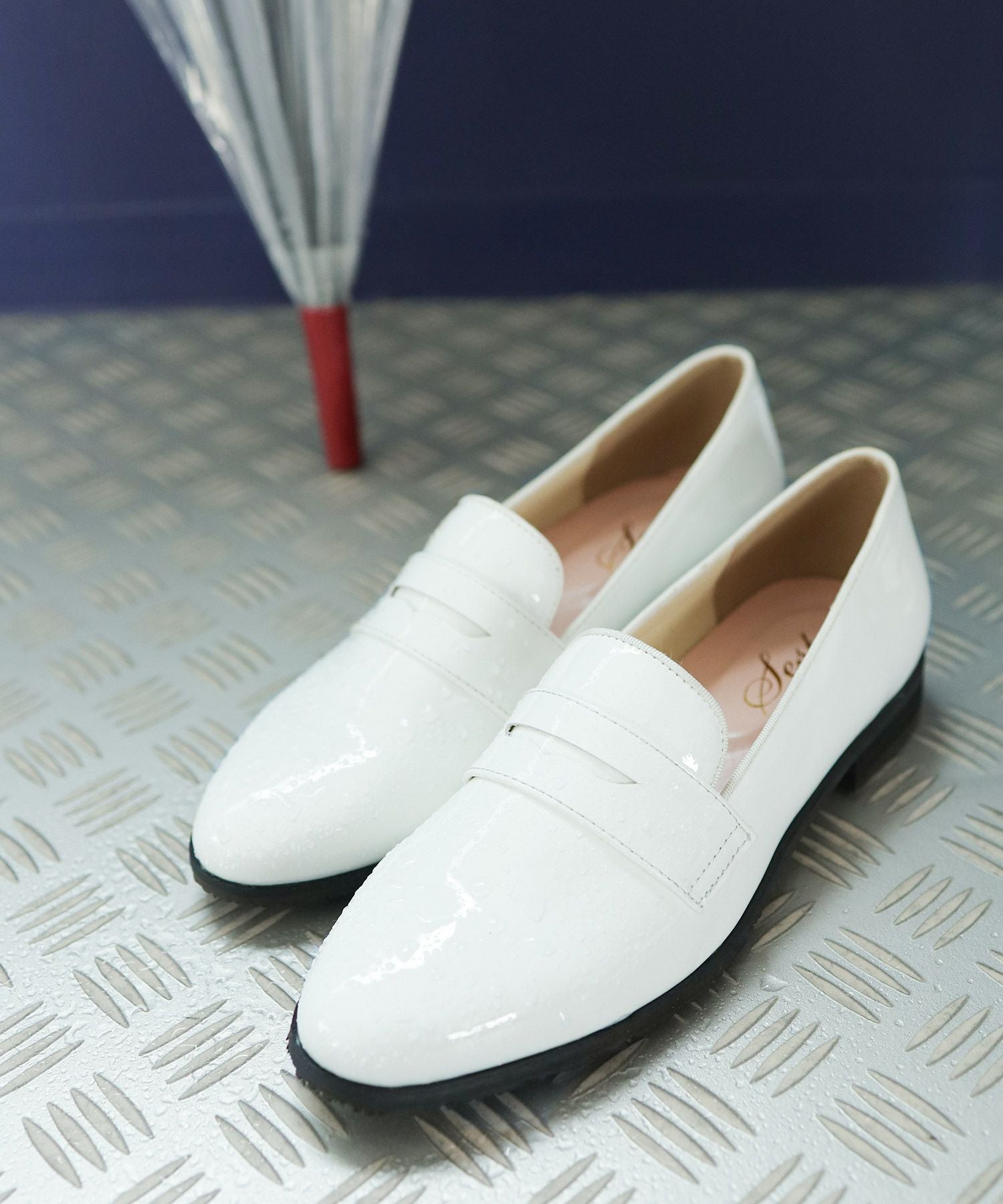 生活防水！晴雨兼用コインローファーパンプス/レインシューズ/レインパンプス 一部4月中旬入荷予定