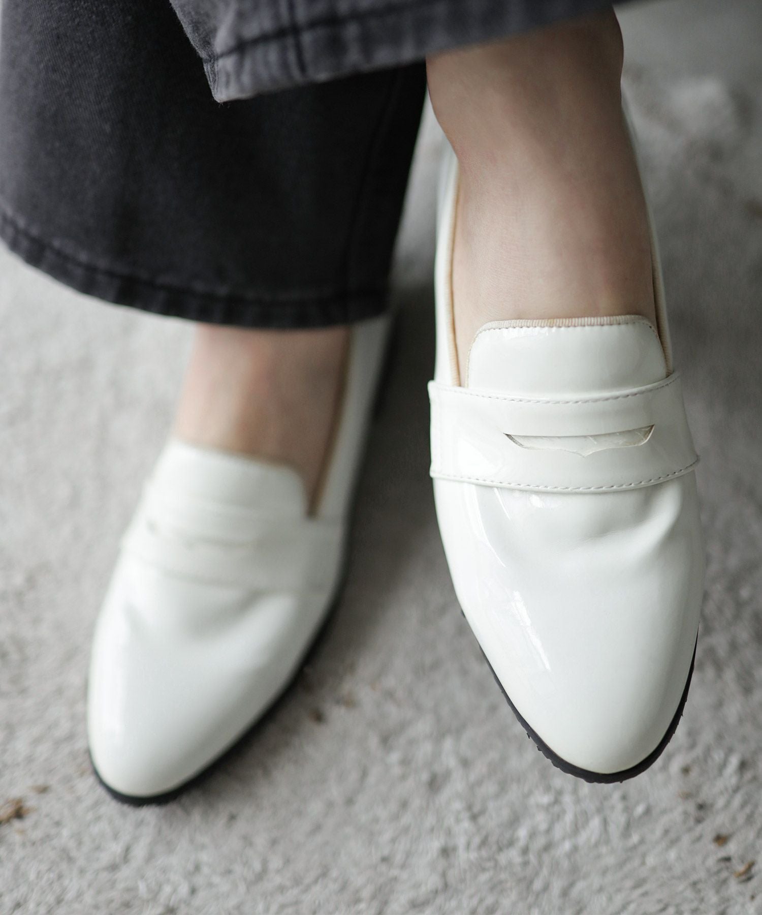 生活防水!晴雨兼用コインローファーパンプス/レインシューズ/レインパンプス 一部4月中旬入荷予定