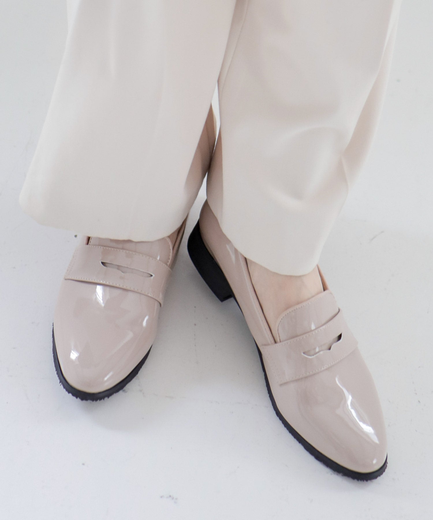 生活防水！晴雨兼用コインローファーパンプス/レインシューズ/レインパンプス