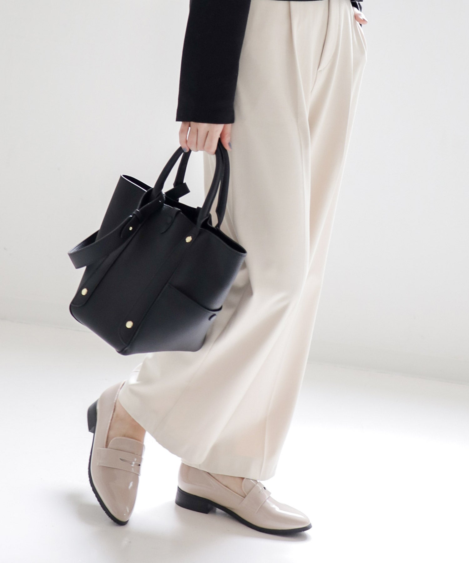 生活防水！晴雨兼用コインローファーパンプス/レインシューズ/レインパンプス