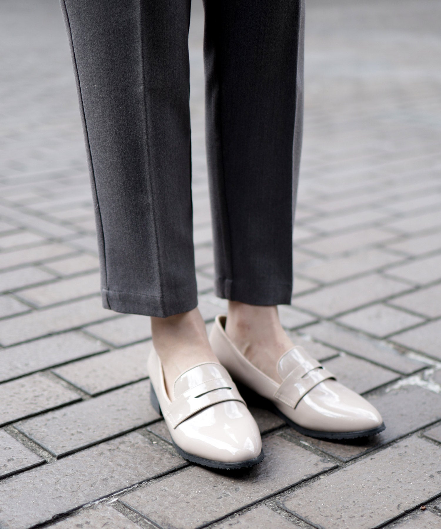 生活防水！晴雨兼用コインローファーパンプス/レインシューズ/レインパンプス