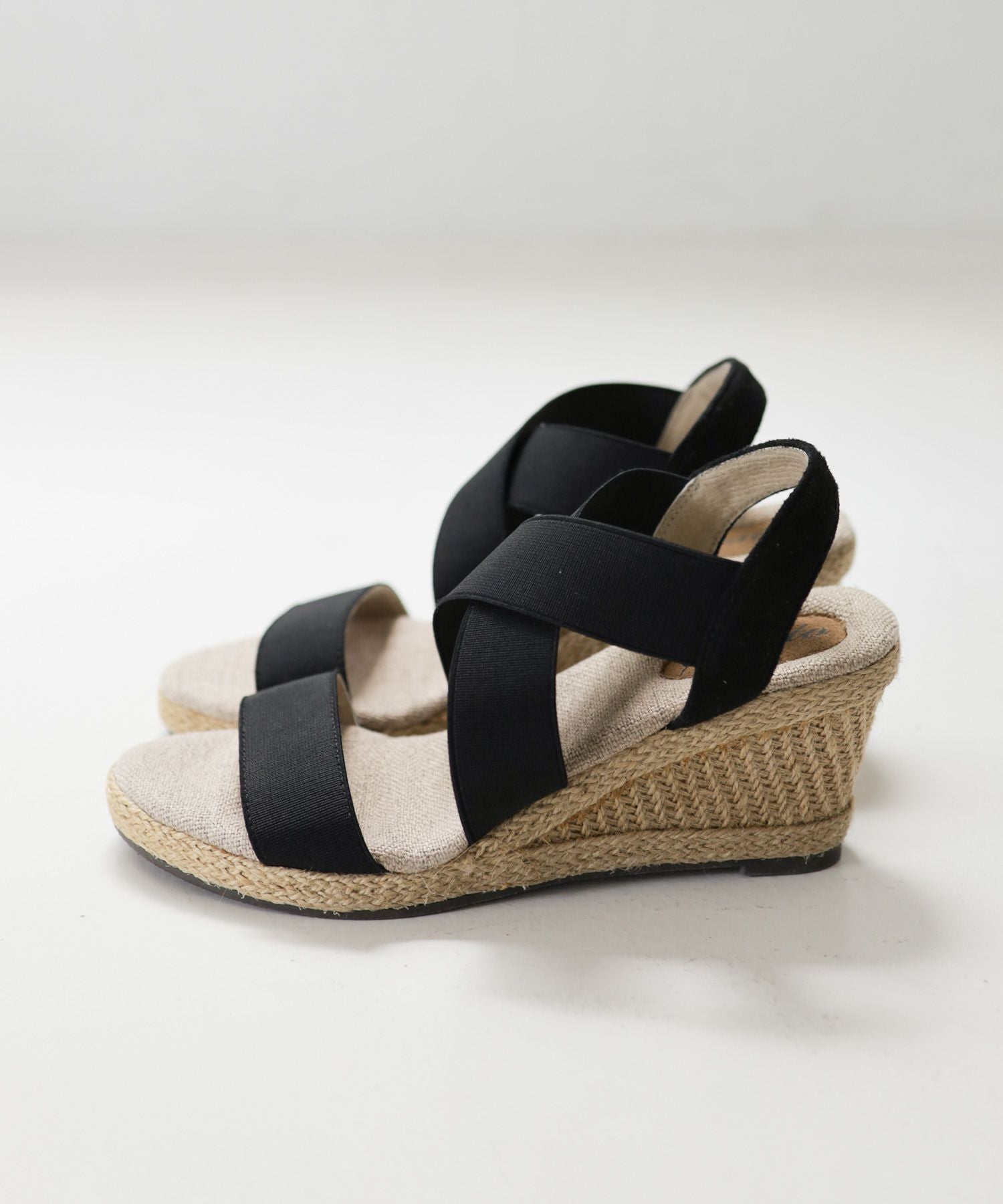 7cmヒールゴムフィットサンダル