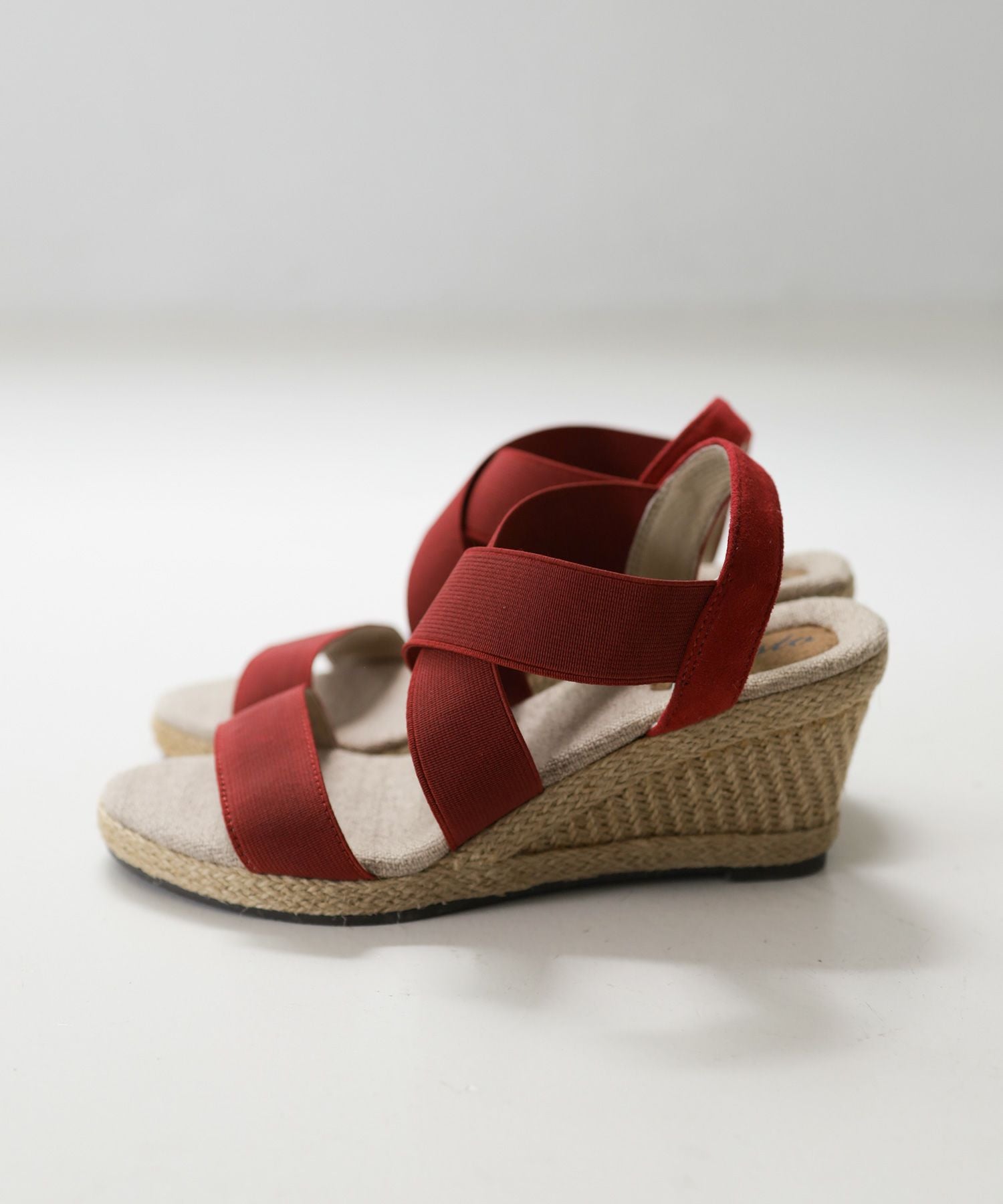 7cmヒールゴムフィットサンダル