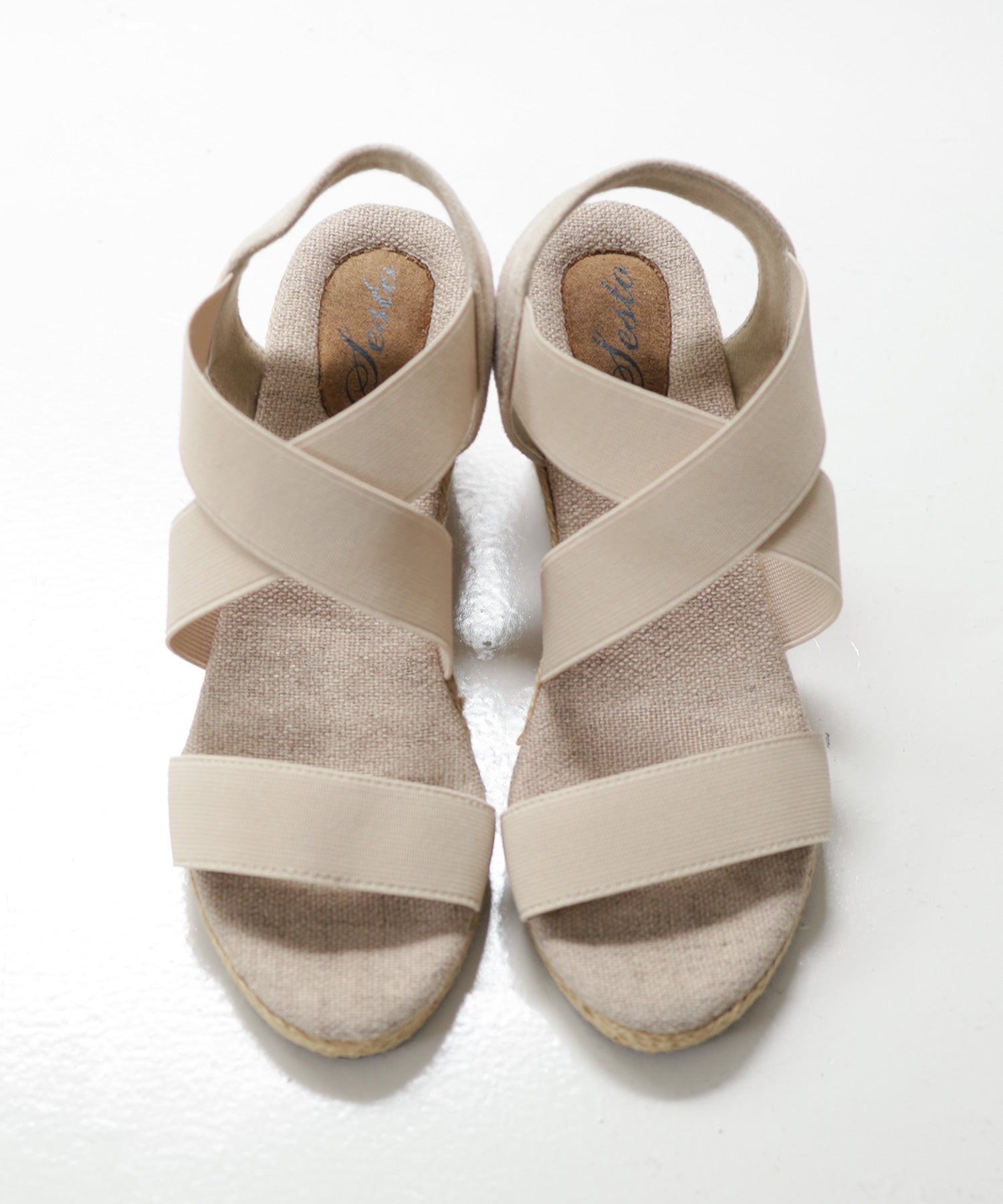 7cmヒールゴムフィットサンダル