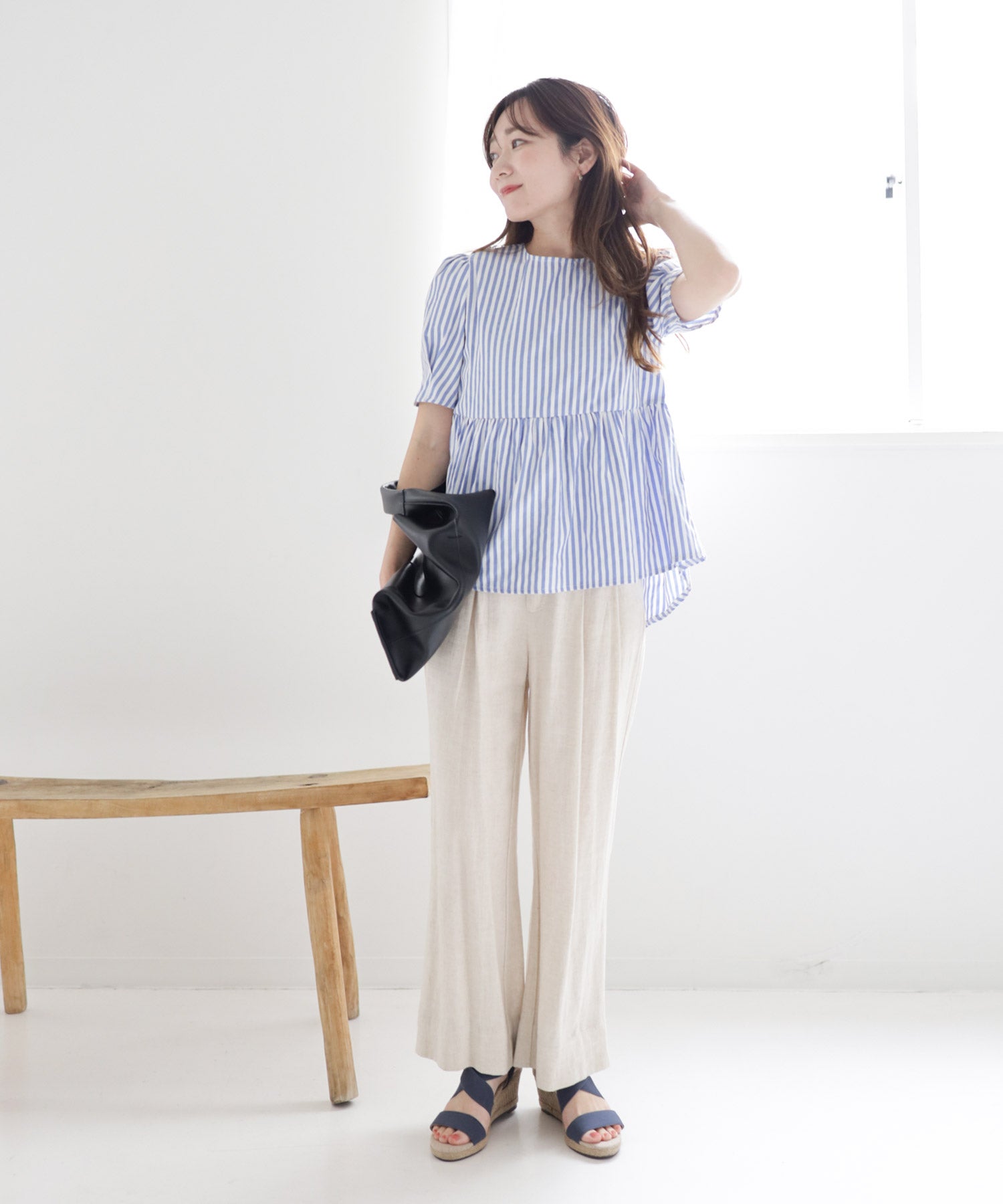 7cmヒールゴムフィットサンダル