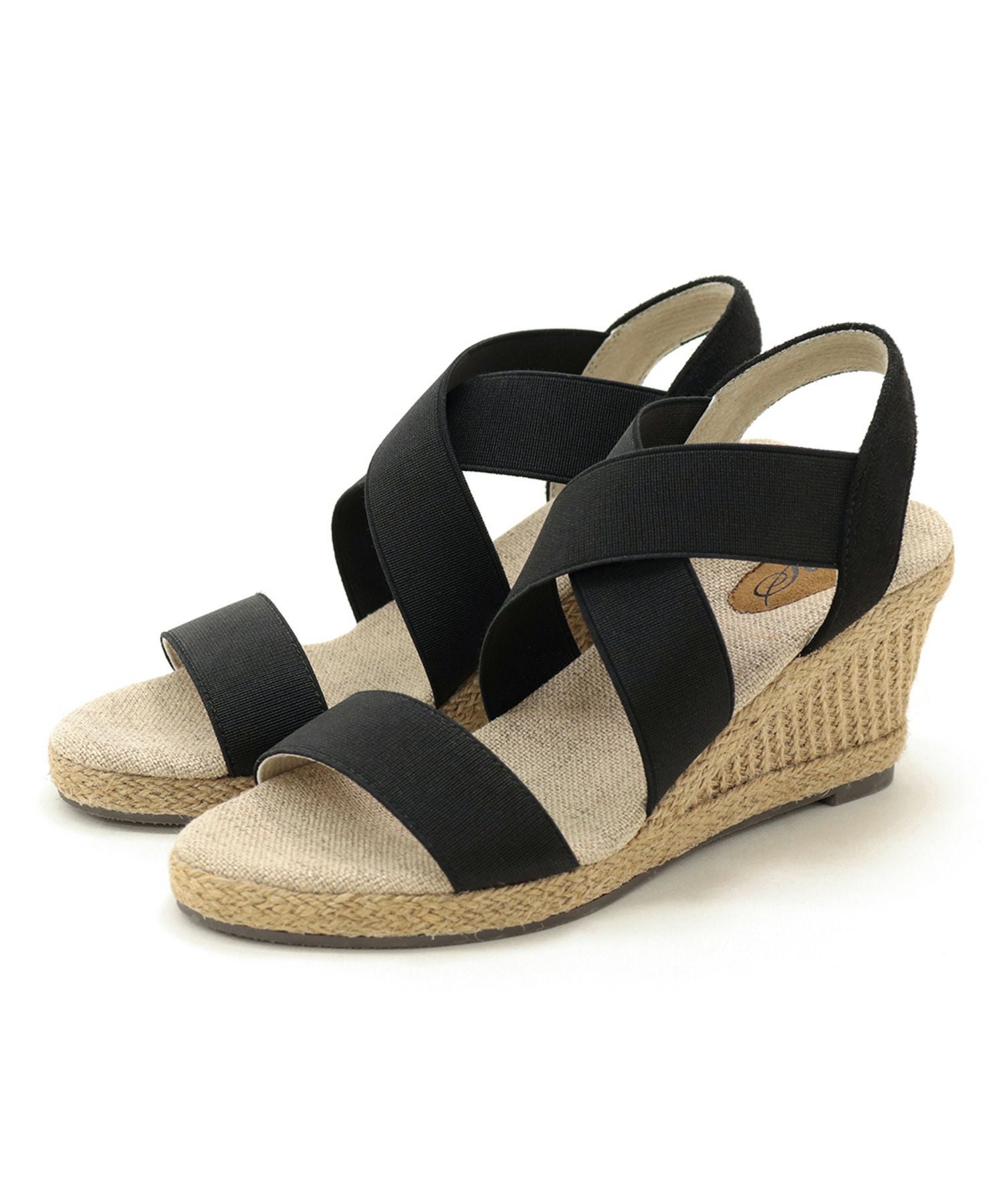 7cmヒールゴムフィットサンダル