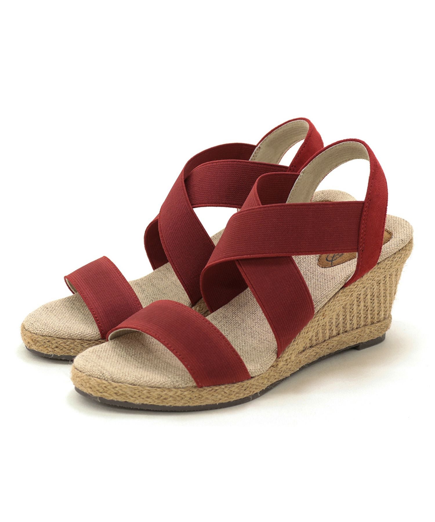 7cmヒールゴムフィットサンダル