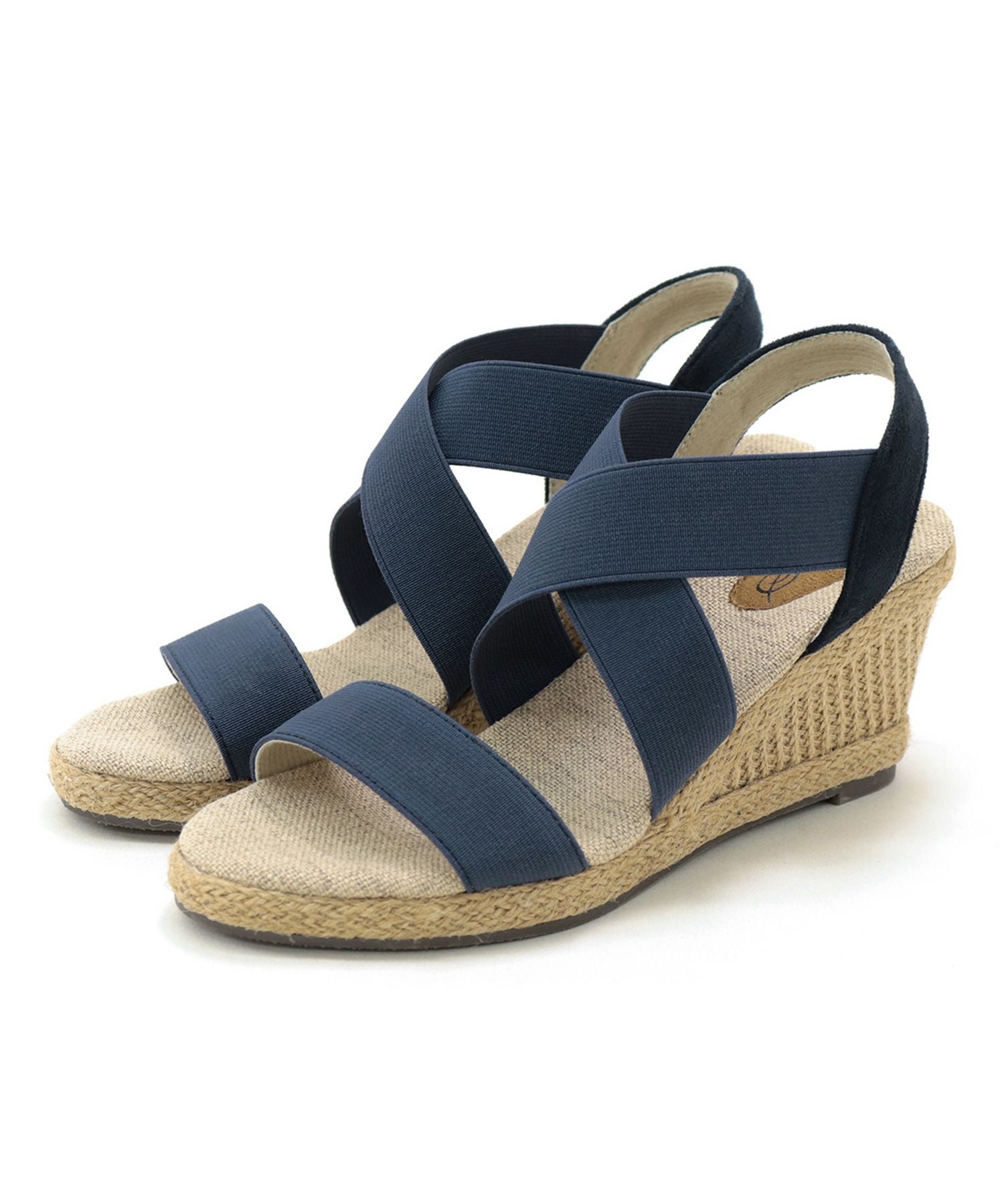 7cmヒールゴムフィットサンダル