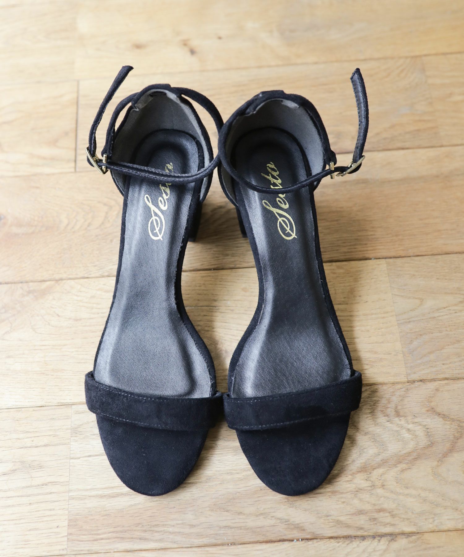 6.5cmチャンキーヒールのワンストラップサンダル/ふわふわクッションインソールと屈曲するアウトソールで機能性バツグン 一部3月末頃入荷予定