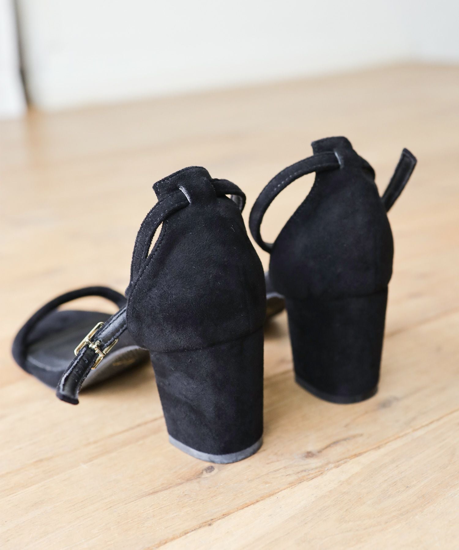 6.5cmチャンキーヒールのワンストラップサンダル/ふわふわクッションインソールと屈曲するアウトソールで機能性バツグン 一部3月末頃入荷予定