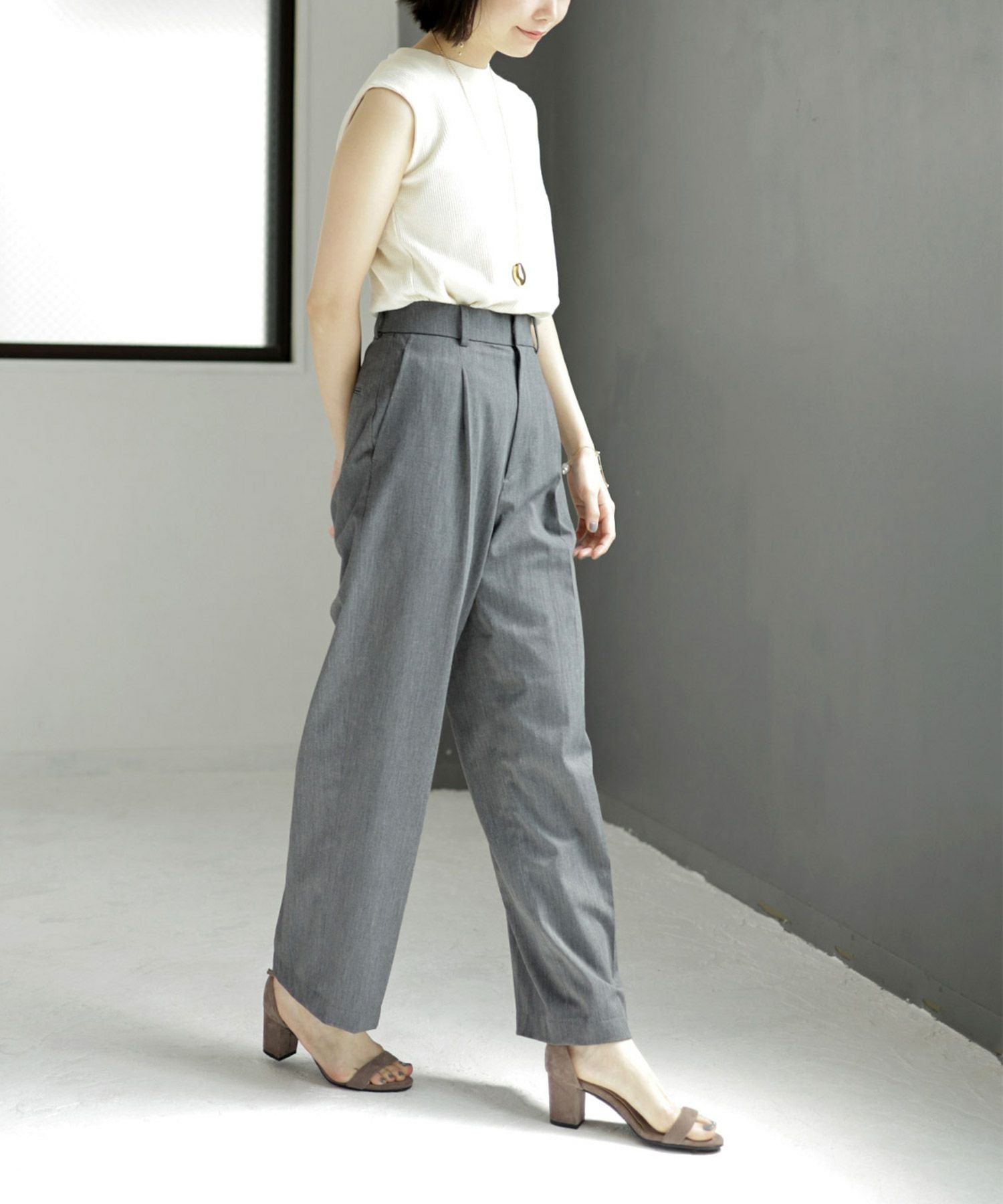 6.5cmチャンキーヒールのワンストラップサンダル/ふわふわクッションインソールと屈曲するアウトソールで機能性バツグン 一部3月末頃入荷予定