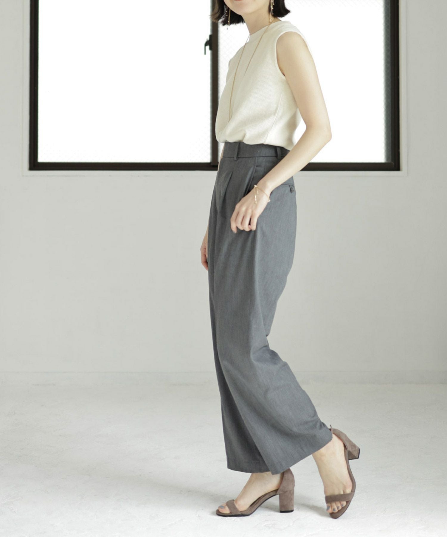 6.5cmチャンキーヒールのワンストラップサンダル/ふわふわクッションインソールと屈曲するアウトソールで機能性バツグン 一部3月末頃入荷予定