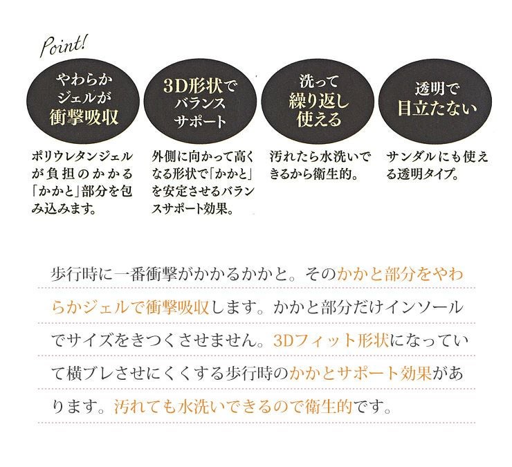 インソール 中敷 中敷き レディース パンプス サンダル ミュール つま先 つまさき 衝撃吸収 ジェル マシュマロジェル【返品・交換不可】【4セットまでゆうパケット可】