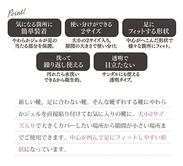 インソール 中敷 中敷き レディース パンプス サンダル ミュール 部分 調整 大 小 衝撃吸収 ジェル マシュマロジェル【返品・交換不可】【4セットまでゆうパケット可】