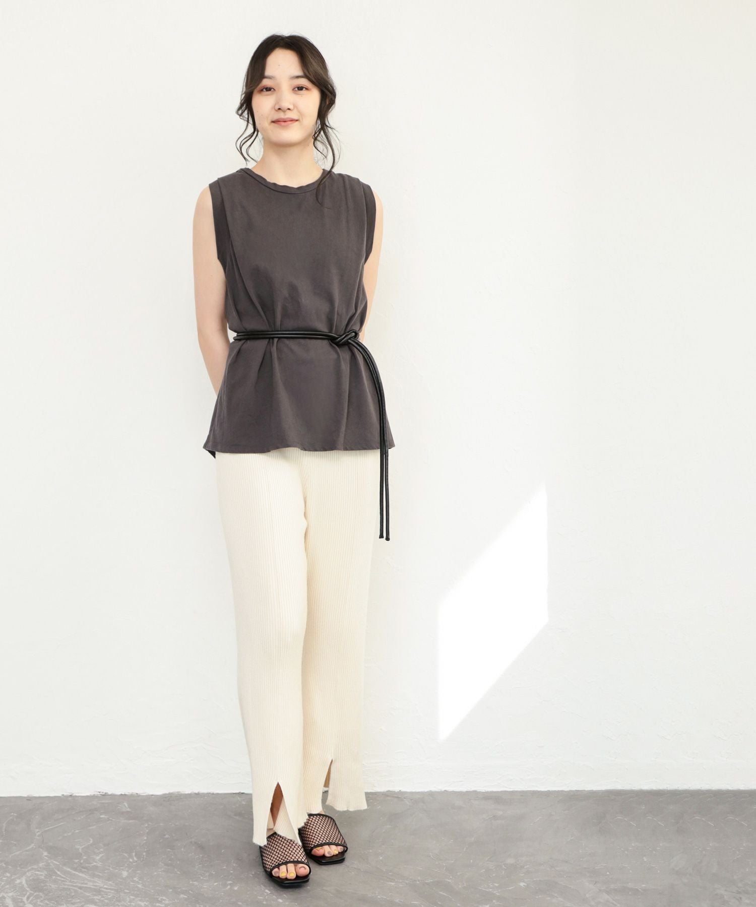 レザー調丸紐のロープノットベルト【3点までゆうパケット可】 | SESTO