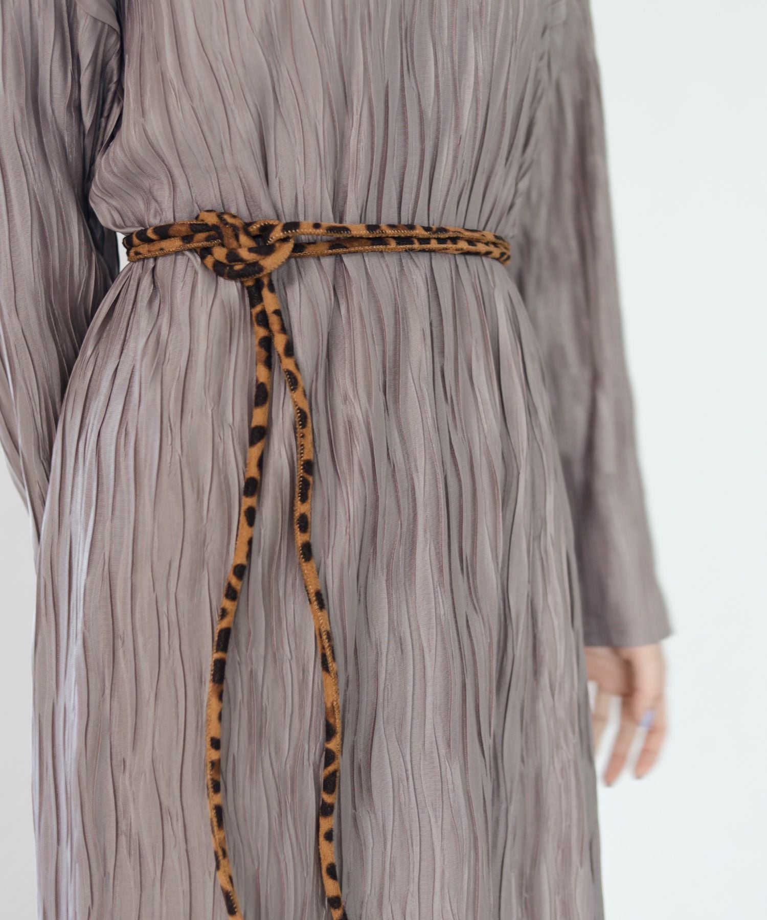 レザー調丸紐のロープノットベルト【3点までゆうパケット可】