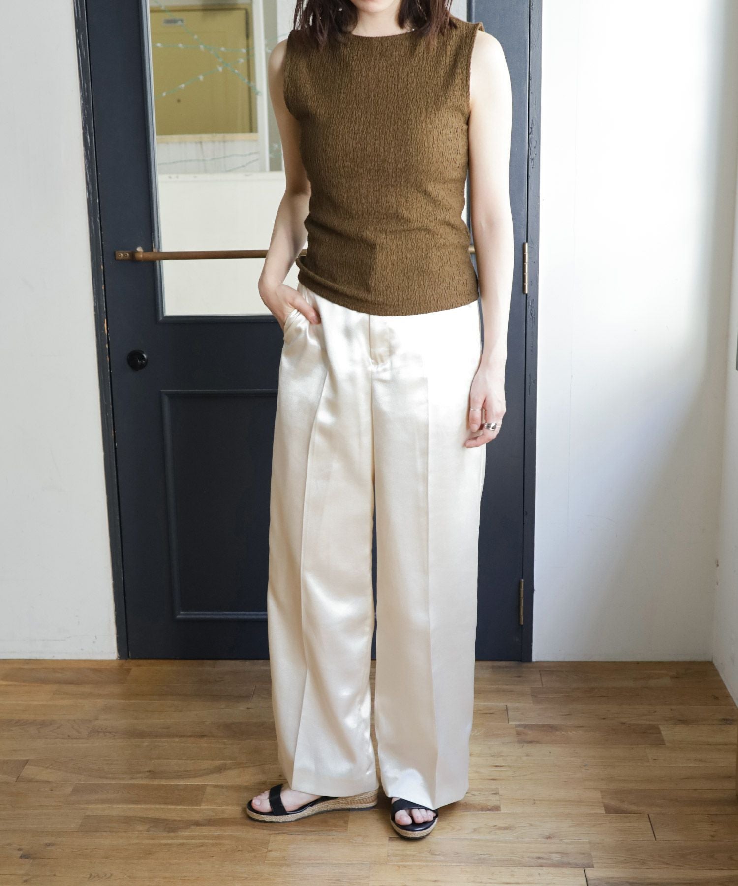 ローヒールウエッジソールサンダル/リラックスサンダル