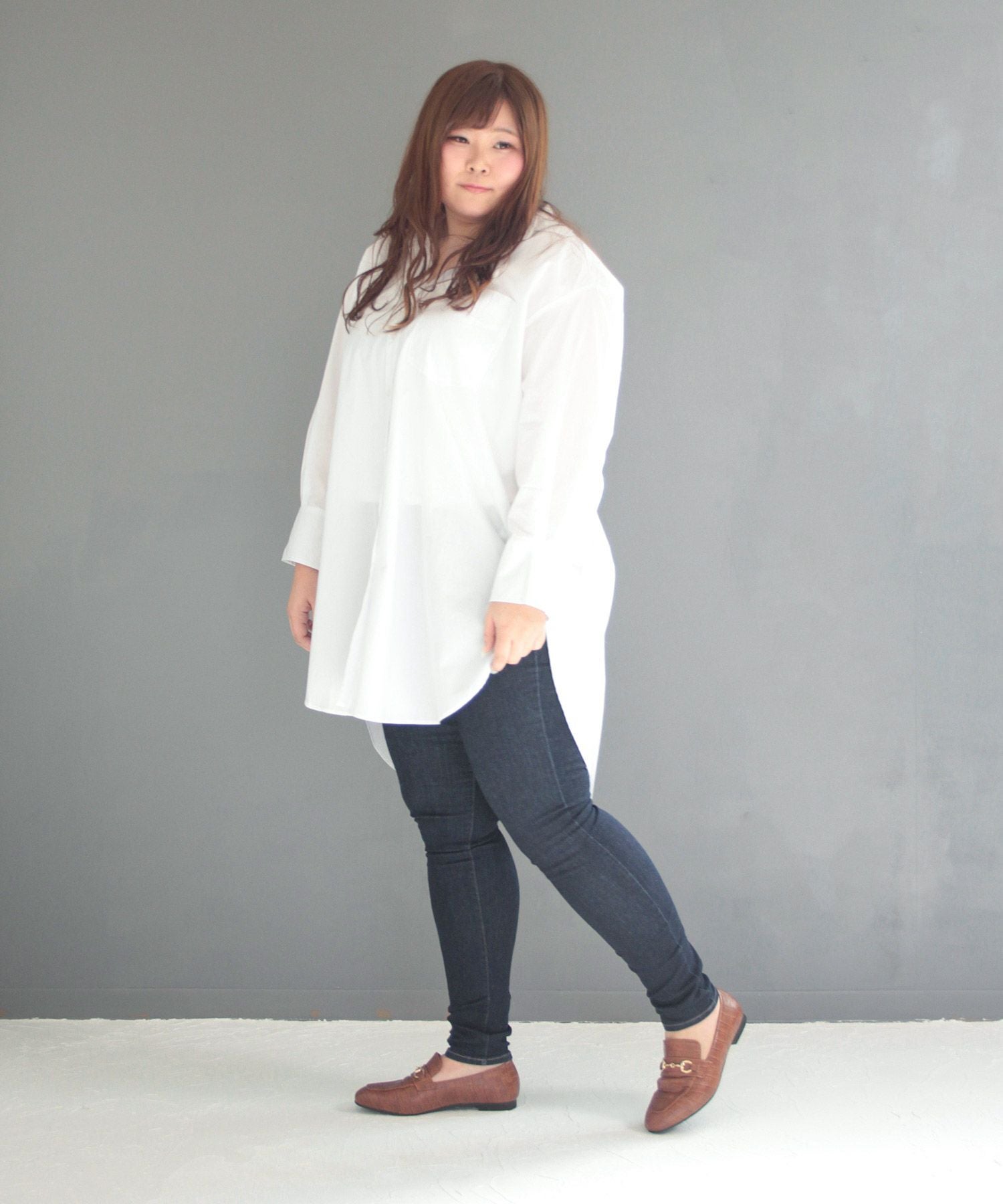 【4E幅広・大きいサイズ】スクエアトゥビット付きローファー ▲返品不可