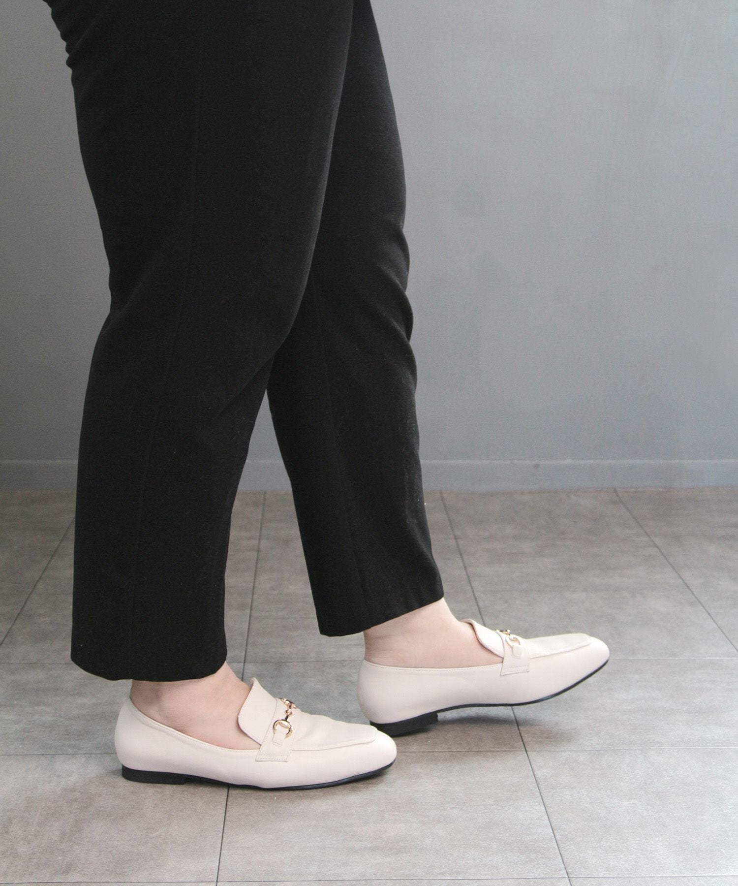 【4Ｅ幅広・大きいサイズ】スクエアトゥビット付きローファー ▲返品不可