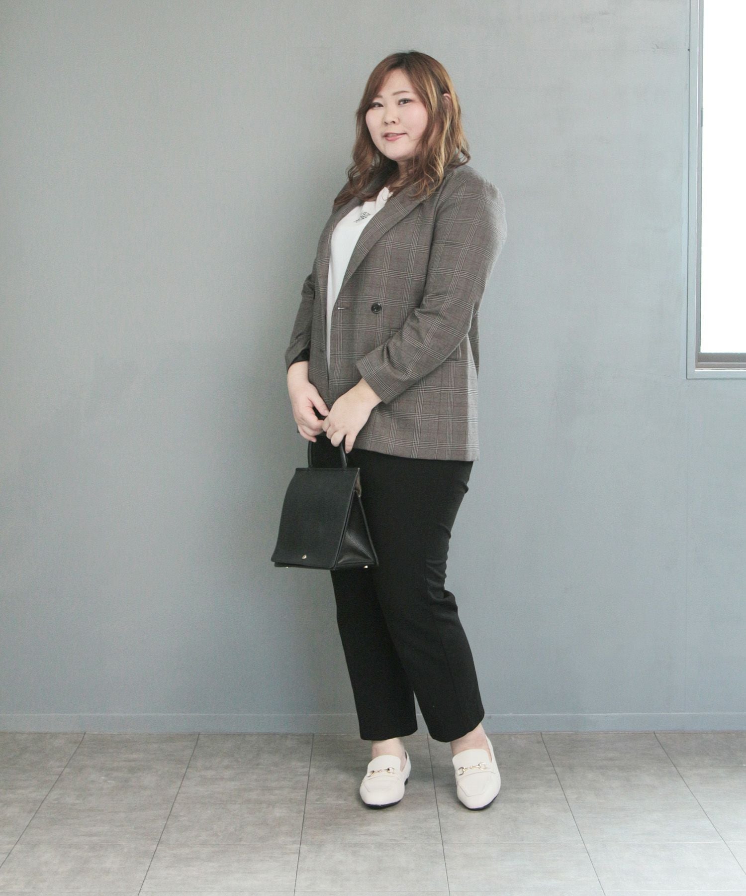 【4E幅広・大きいサイズ】スクエアトゥビット付きローファー ▲返品不可