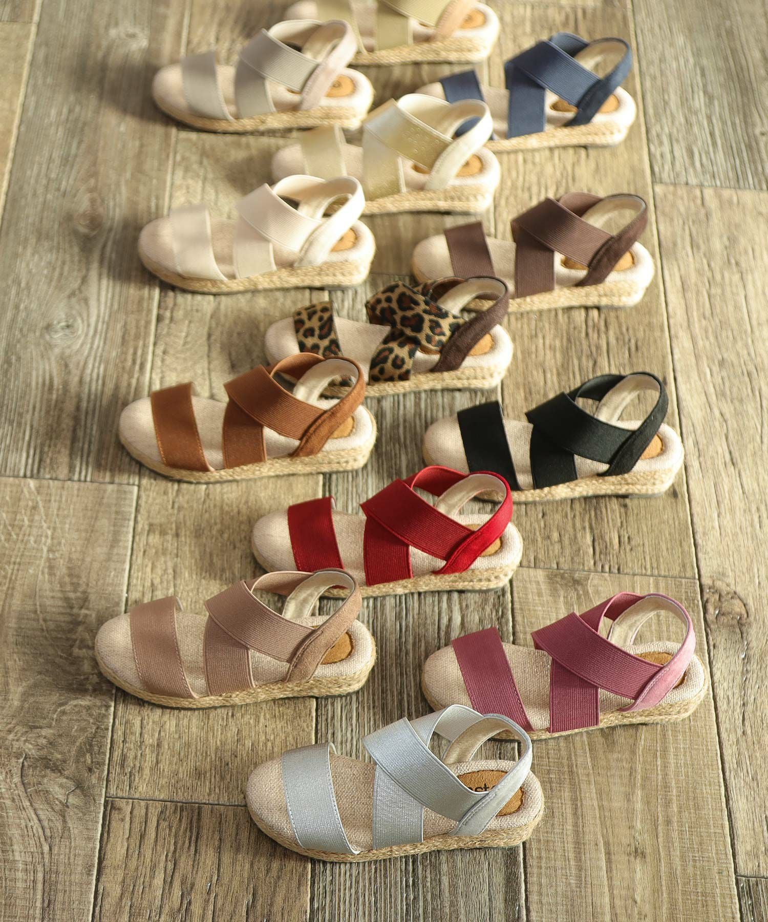 【SESTOキッズ】ママとお揃い！ゴムフィットサンダル