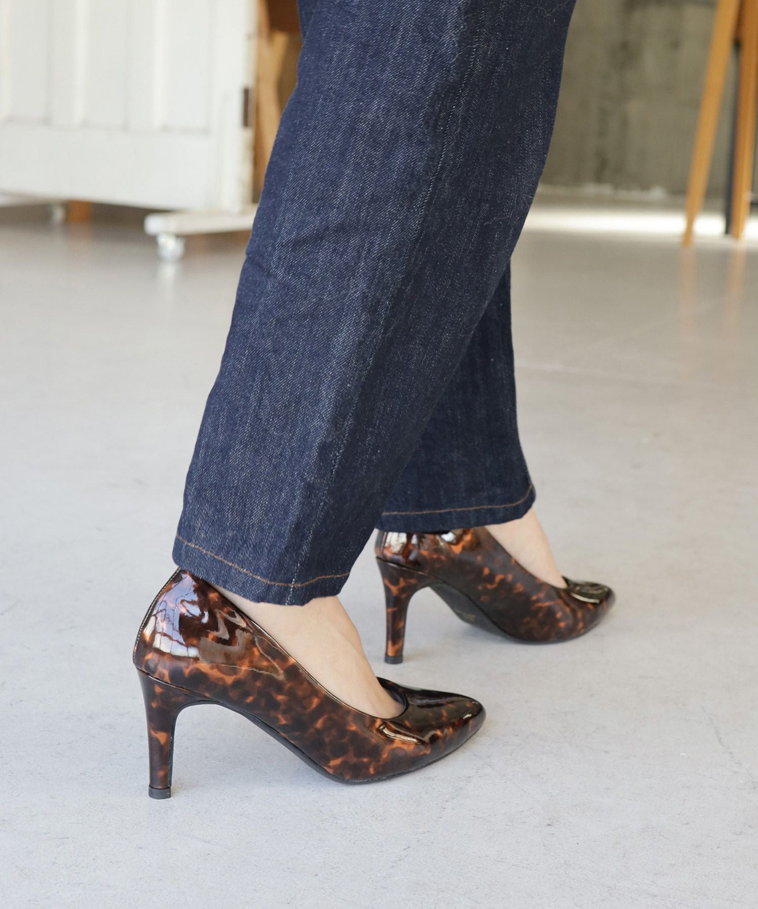 削れないかかとゴム＆高機能クッションの美脚ヒールパンプス 一部3月末頃入荷予定