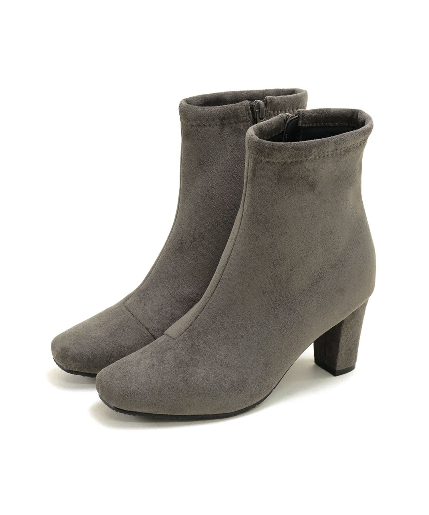 スリムフィットストレッチスクエアトゥショートブーツ | SESTO(セスト