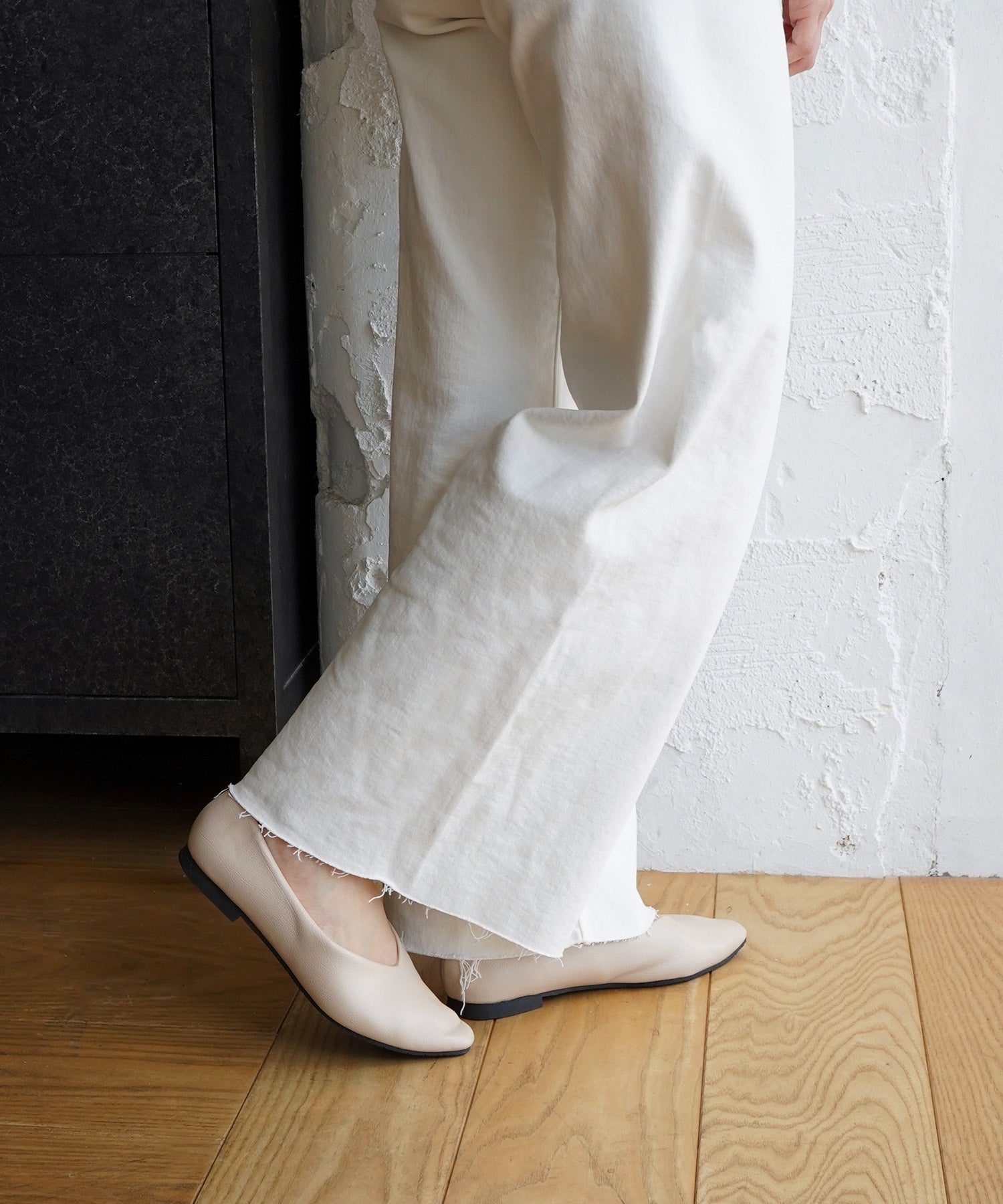 生活防水対応Vカットフラットレインパンプス/オールウェザーパンプス/晴雨兼用 一部4月中旬入荷予定