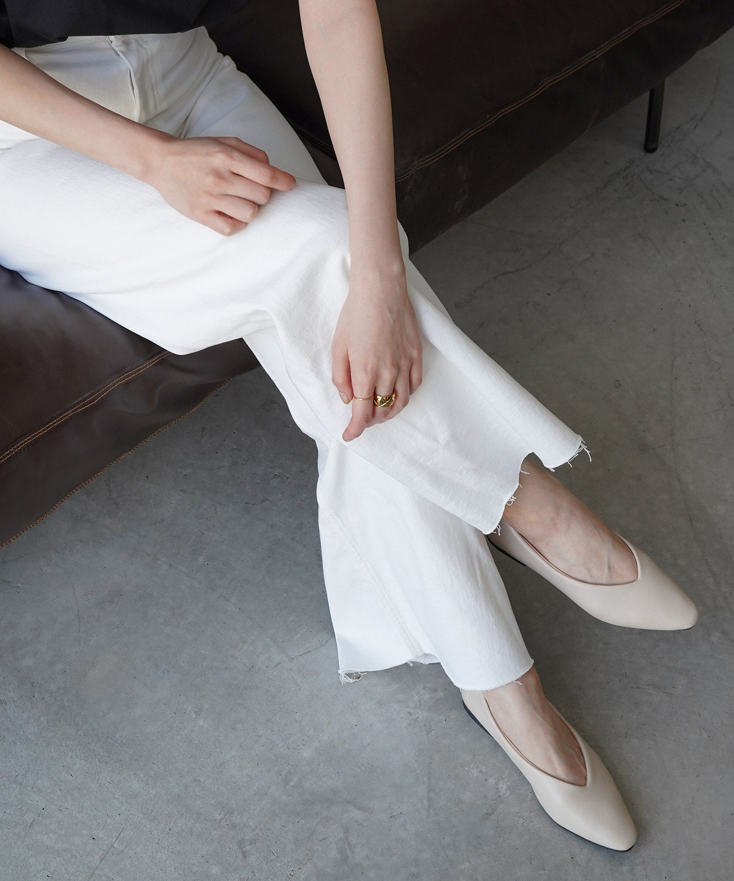 生活防水対応Vカットフラットレインパンプス/オールウェザーパンプス/晴雨兼用 一部4月中旬入荷予定