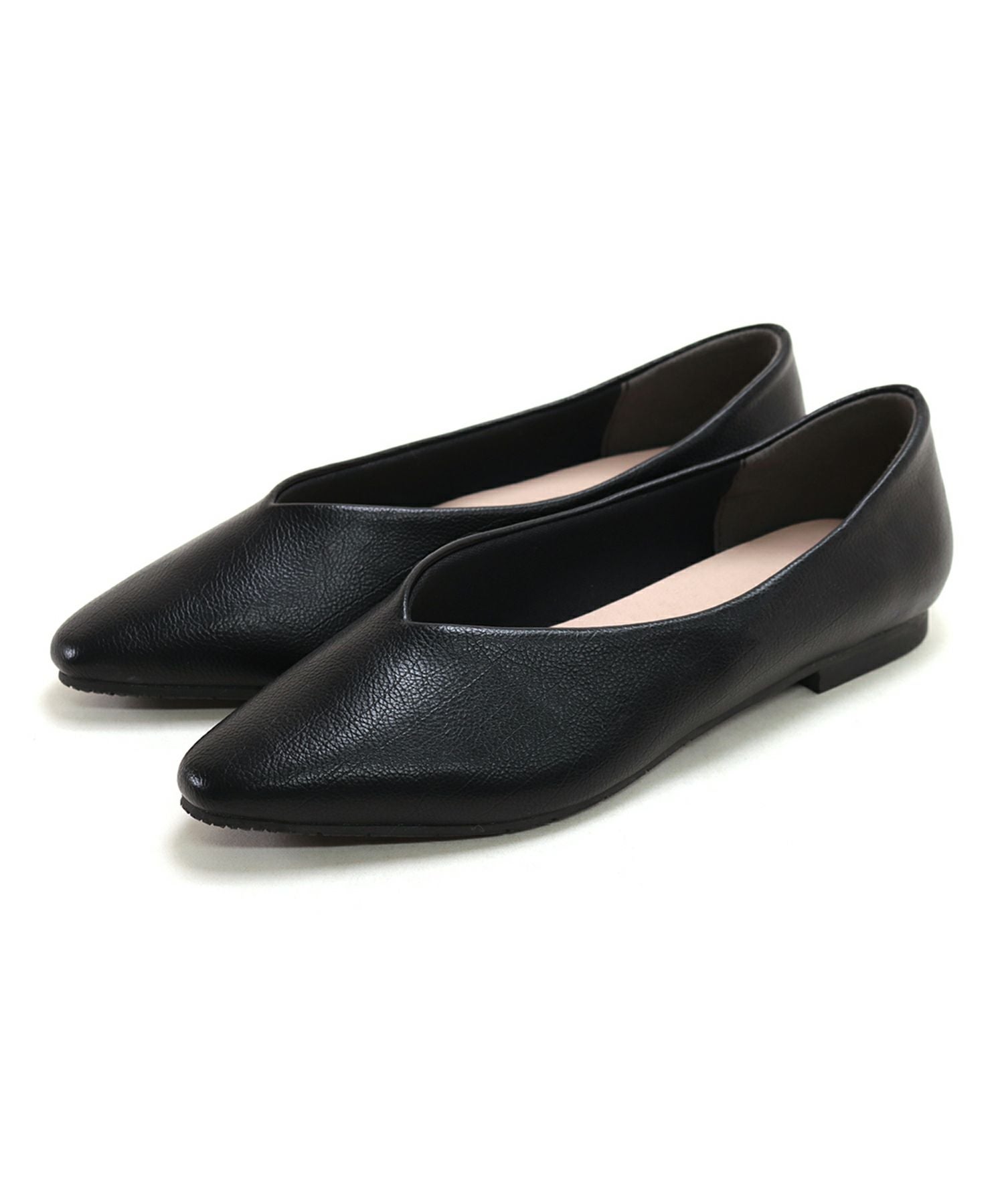 生活防水対応Vカットフラットレインパンプス/オールウェザーパンプス/晴雨兼用 一部4月中旬入荷予定