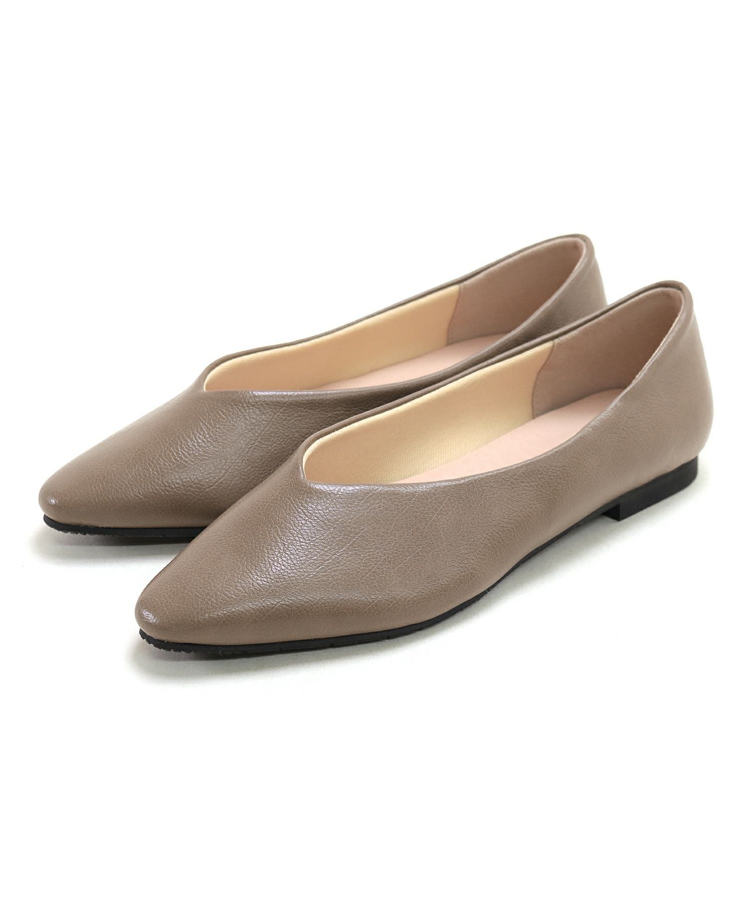 生活防水対応Vカットフラットレインパンプス/オールウェザーパンプス/晴雨兼用 一部4月中旬入荷予定