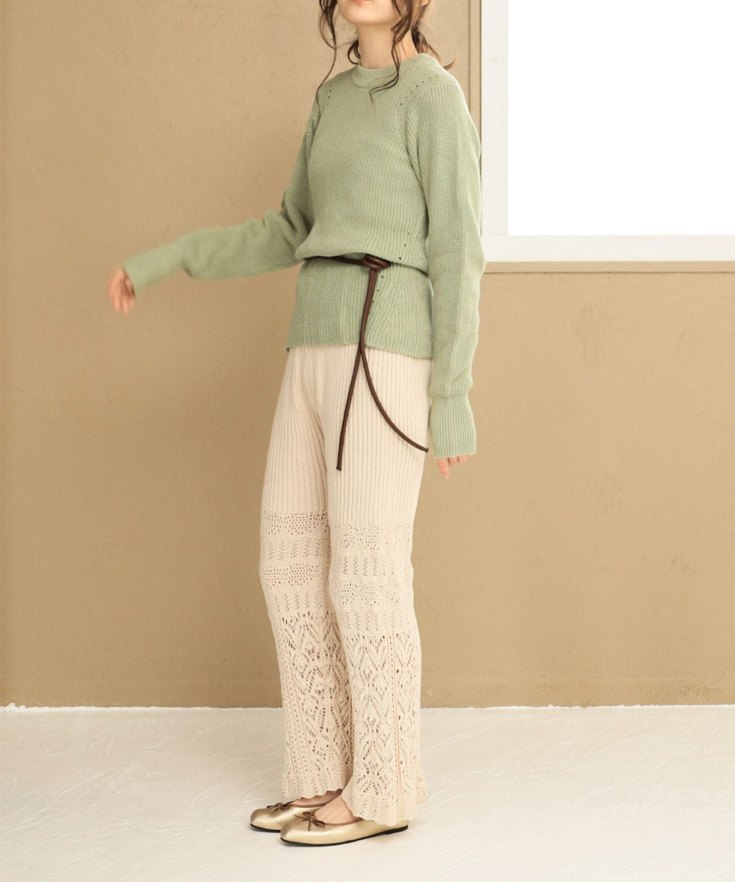 スクエアトゥバレエシューズ▲返品交換不可