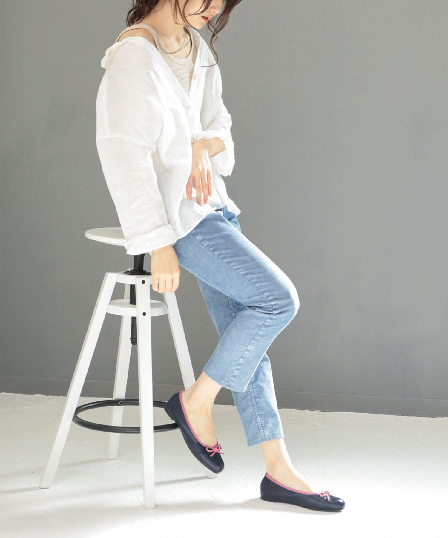 スクエアトゥバレエシューズ▲返品交換不可