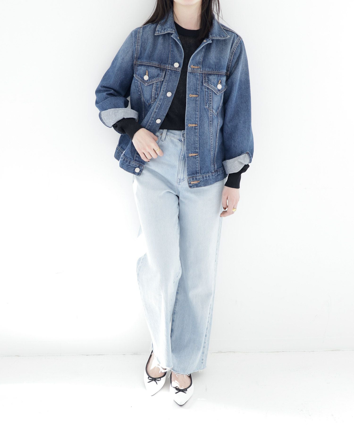 ポインテッドトゥのリボン付きローヒールレインパンプス/レインシューズ