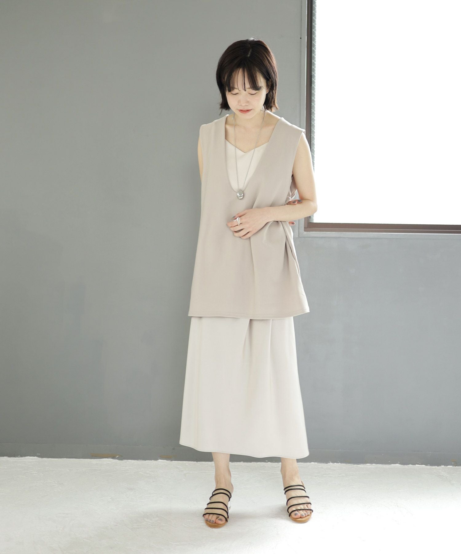 メニ―ストラップクリアヒールミュールサンダル▲返品交換不可