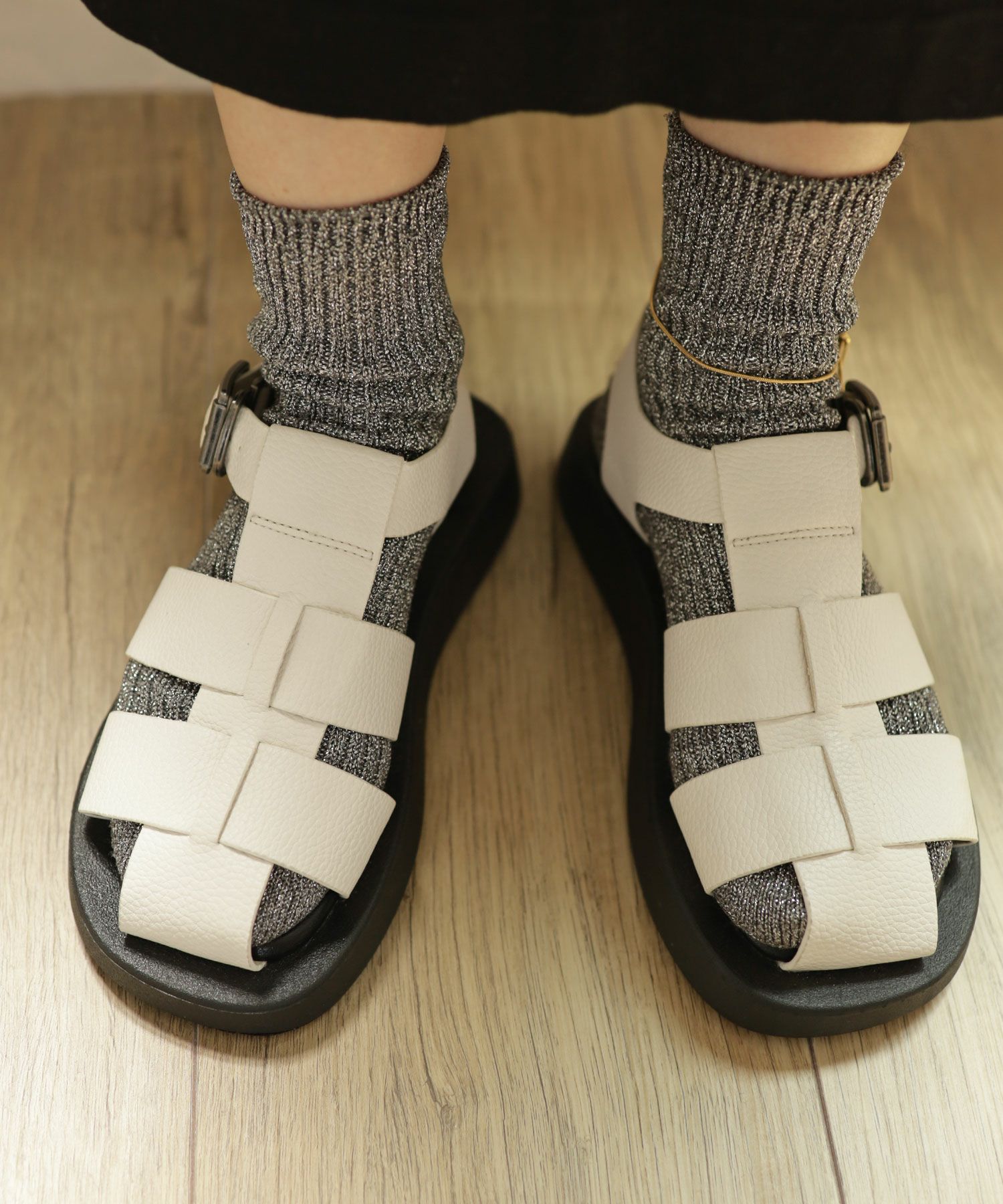 ボリュームソールグルカサンダル▲返品交換不可