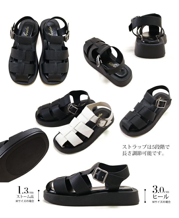 ボリュームソールグルカサンダル▲返品交換不可