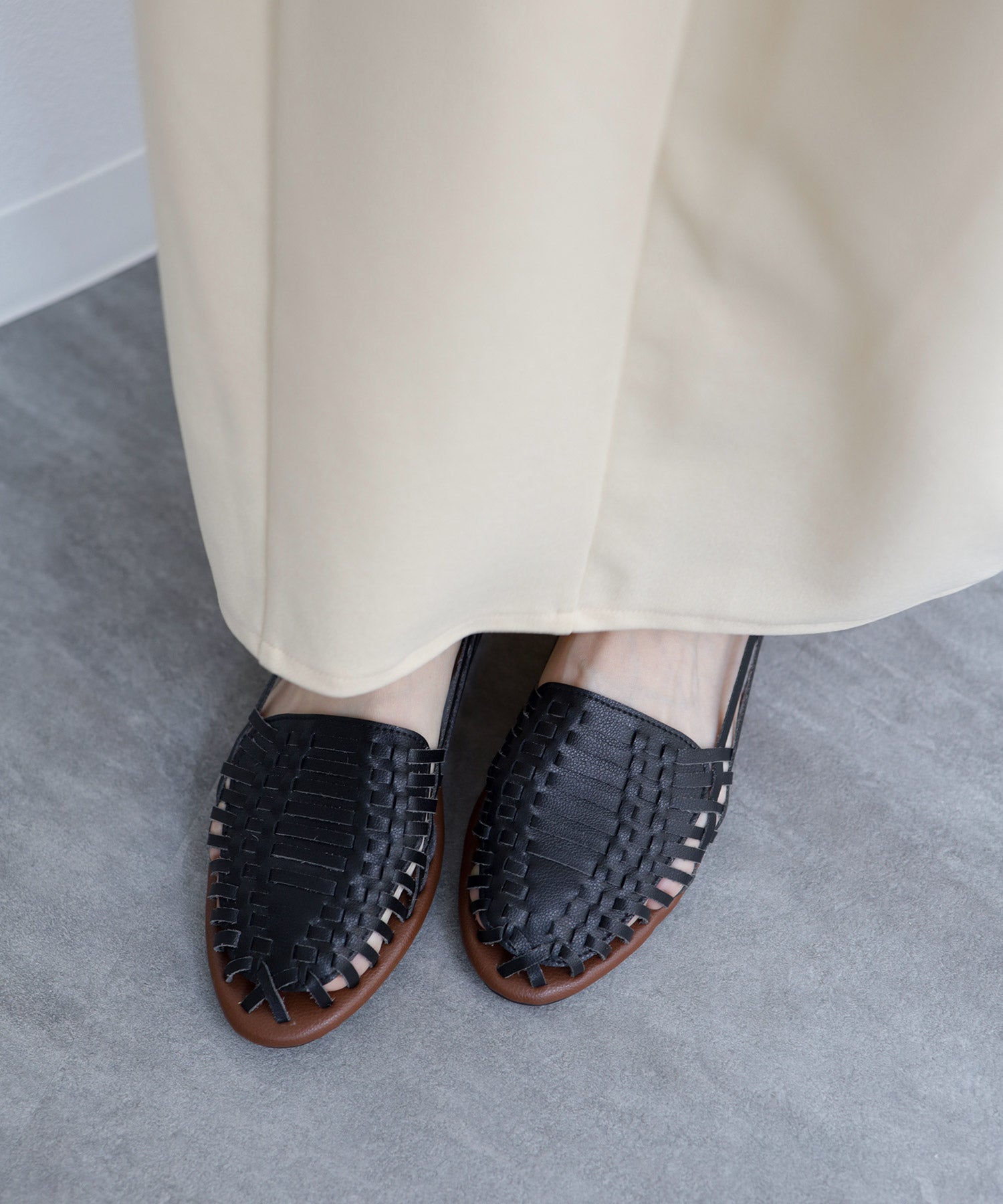 編み込みメッシュのグルカサンダル Newカラー 一部5月下旬・6月上旬入荷予定