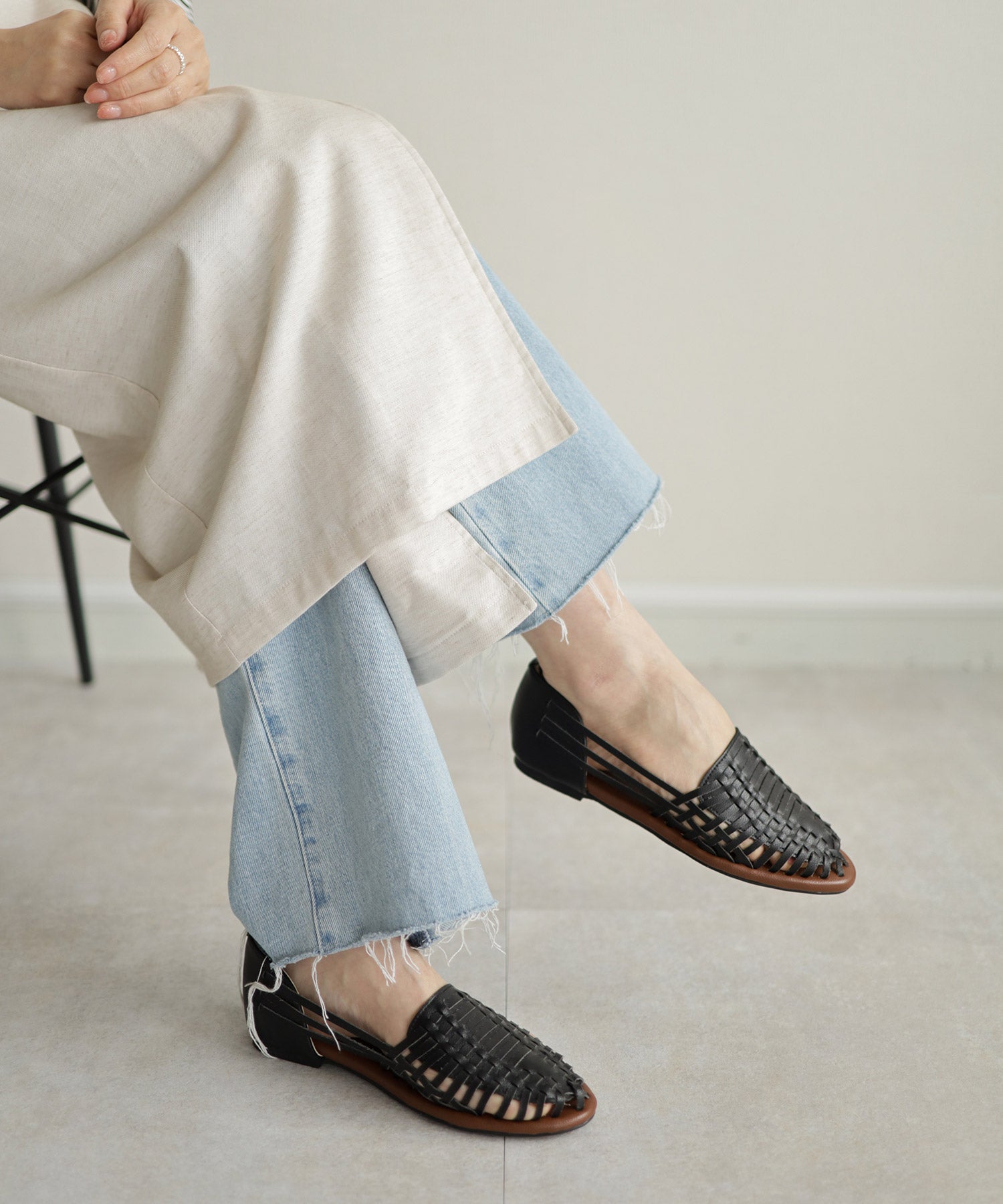 編み込みメッシュのグルカサンダル Newカラー 一部5月下旬・6月上旬入荷予定