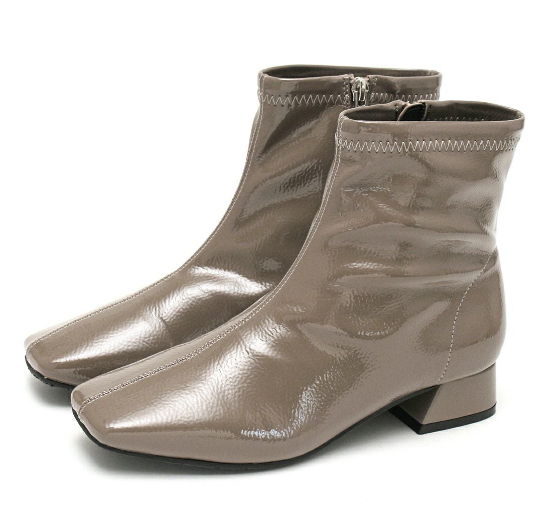 【4E幅広・大きいサイズ】スクエアトゥレインブーツ