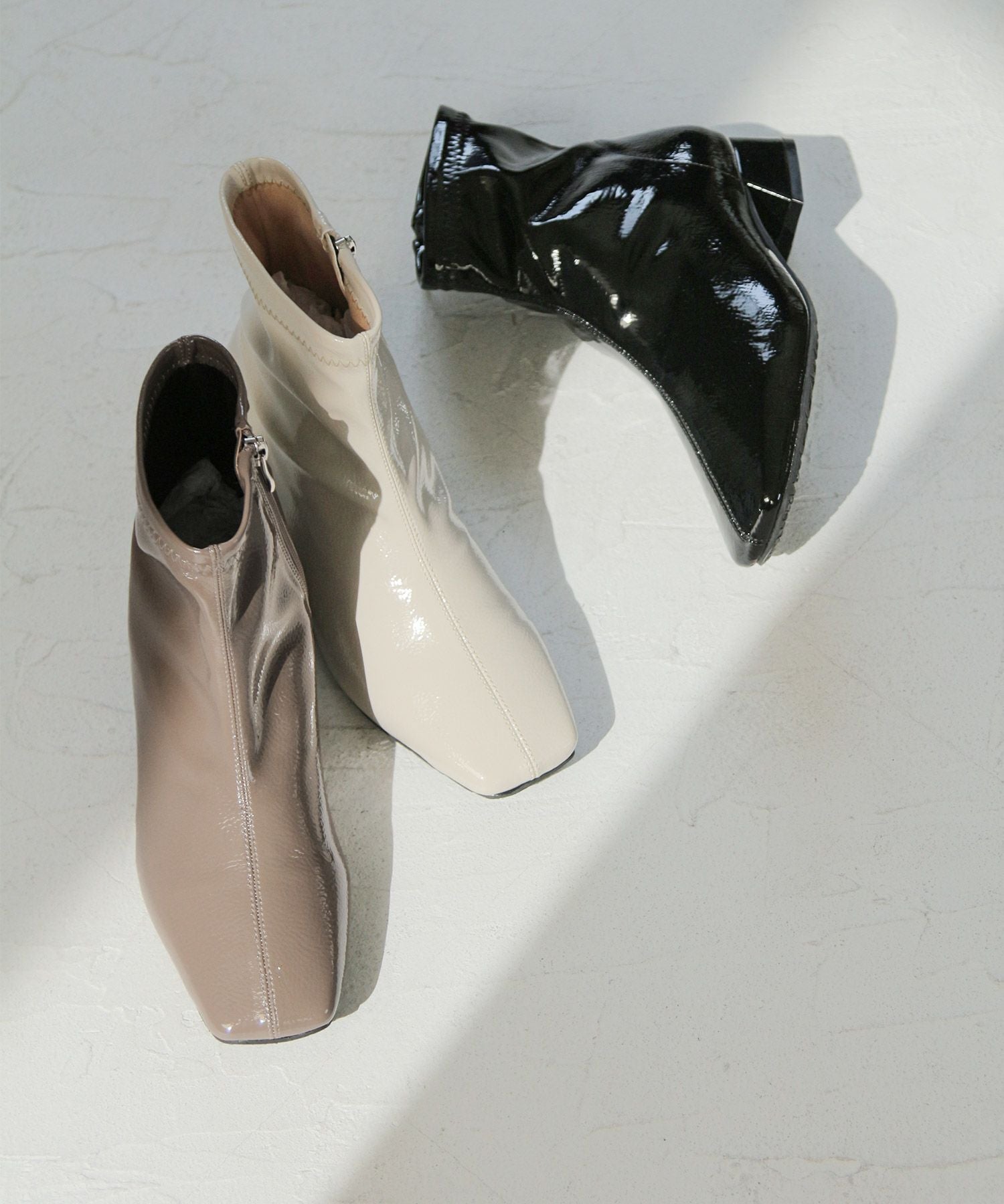 【4E幅広・大きいサイズ】スクエアトゥレインブーツ